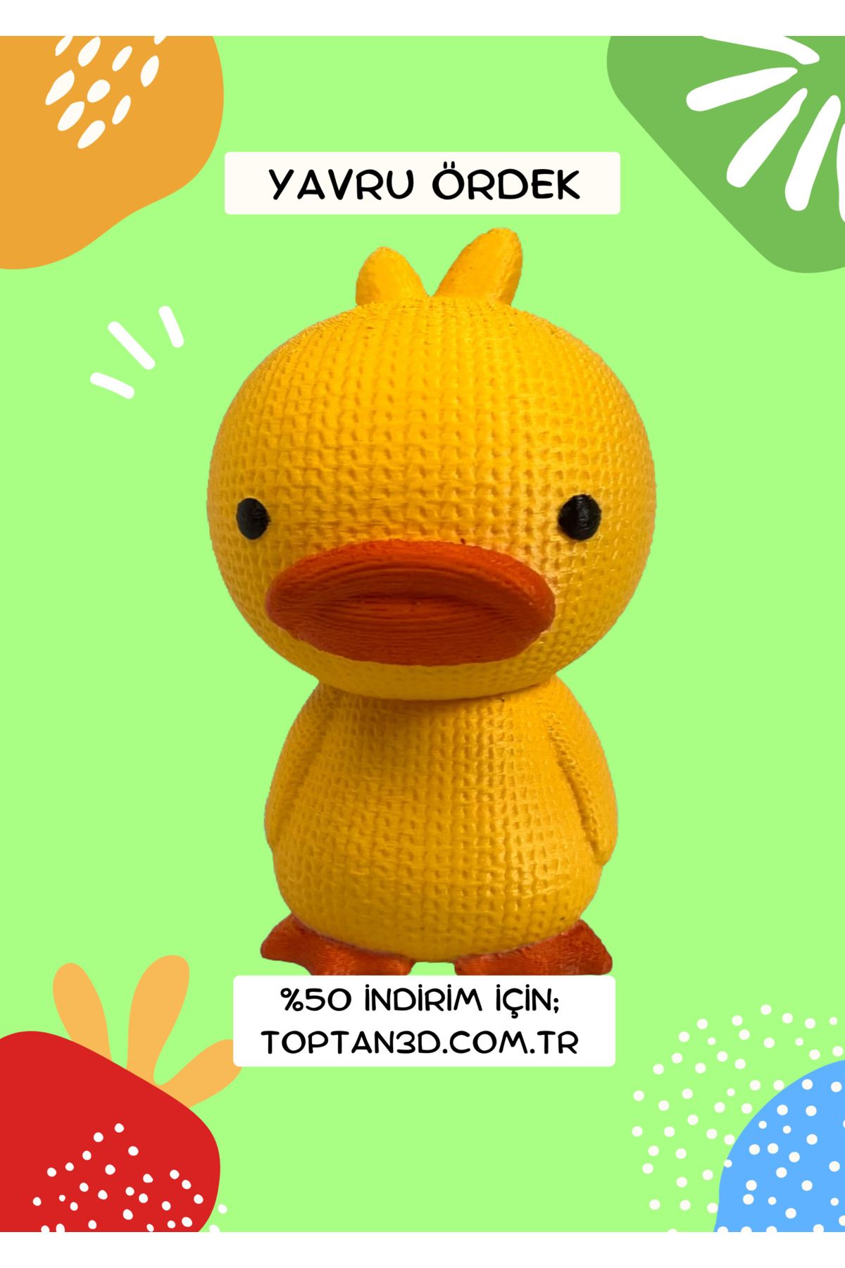 Toptan3D Yavru Ördek – 3D Örgü Tasarımlı Oyuncak