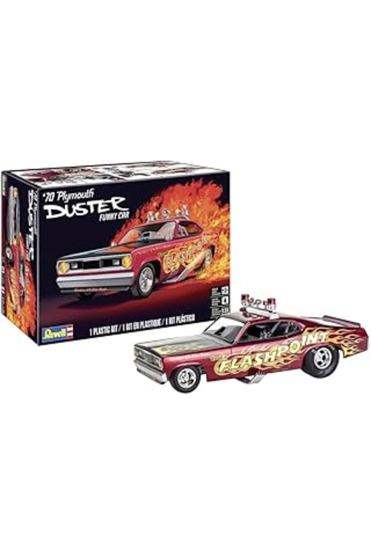 Pazarcan Revell 14528 '70 Plymouth Duster Komik Araba 1:24 Ölçekli 100 Parça Beceri Seviyesi 4 Model Araba Y