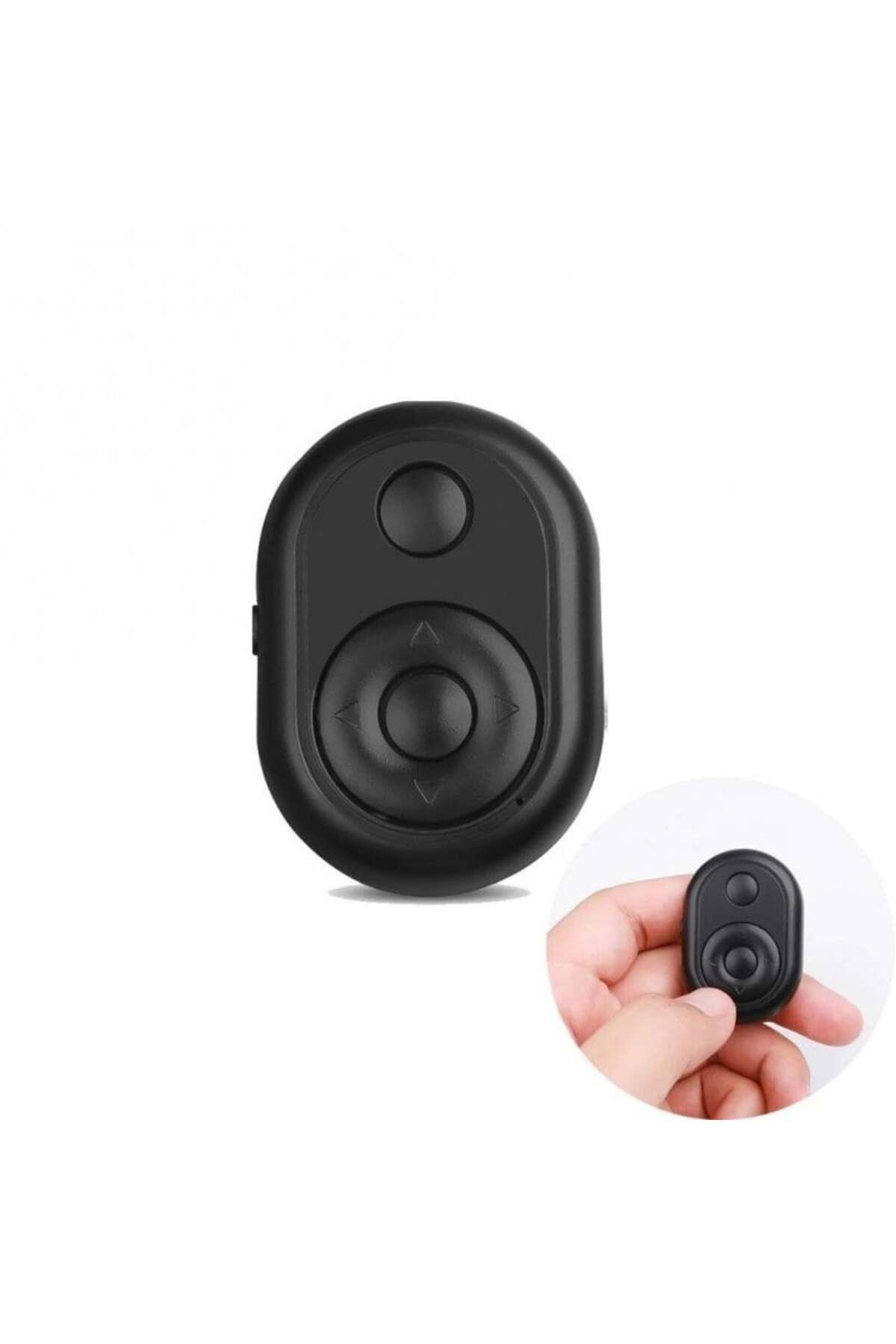 TECHSTAR-® Mini Wireless Remote Control, Black, Bluetooth, Camera Control, Timer, Player Control, No 4
