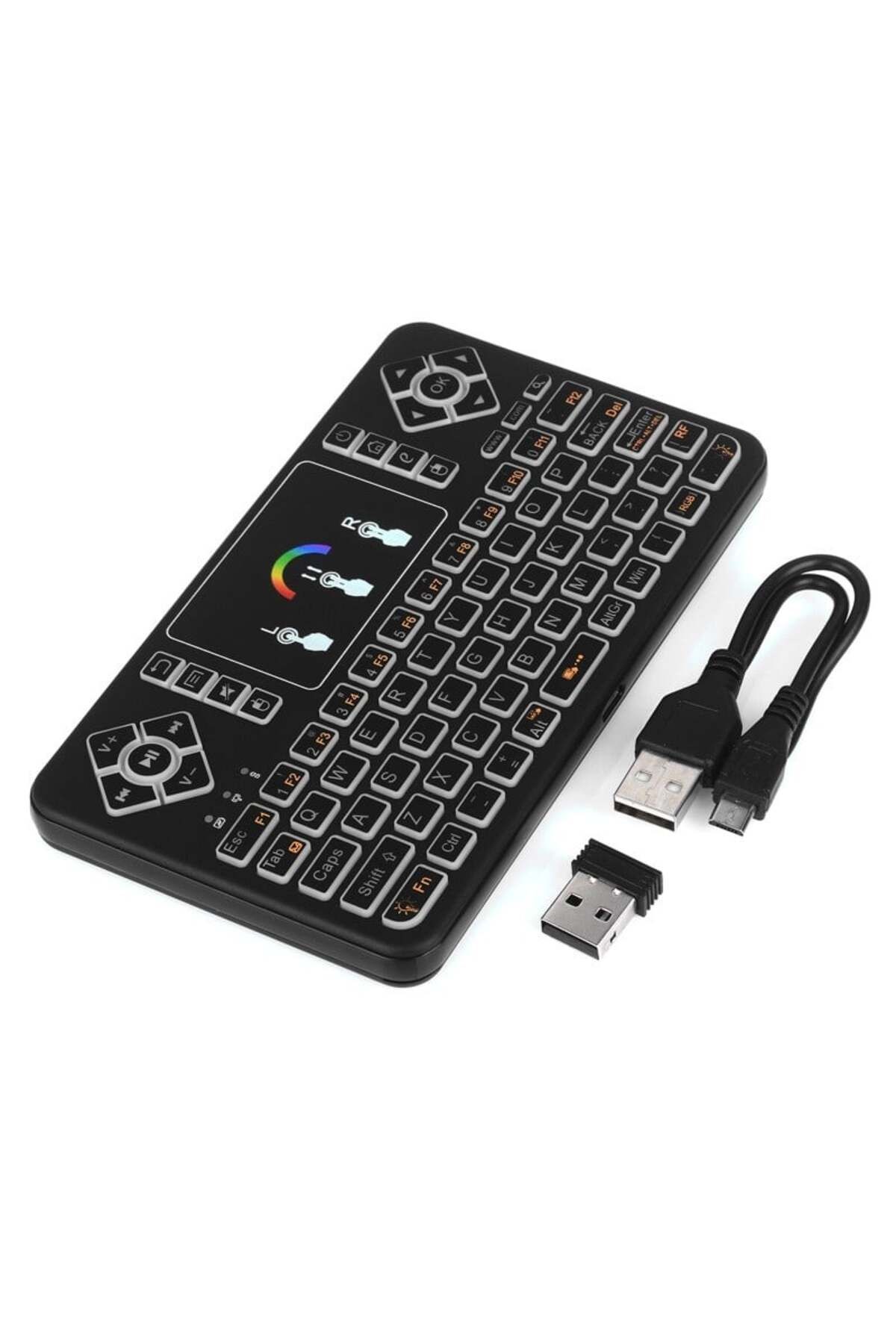 TECHSTAR-Wireless keyboard Techstar® Q9 RGB lighting, QWERTY, Plug&Play, Tochpad, Keyboard, Mouse 13