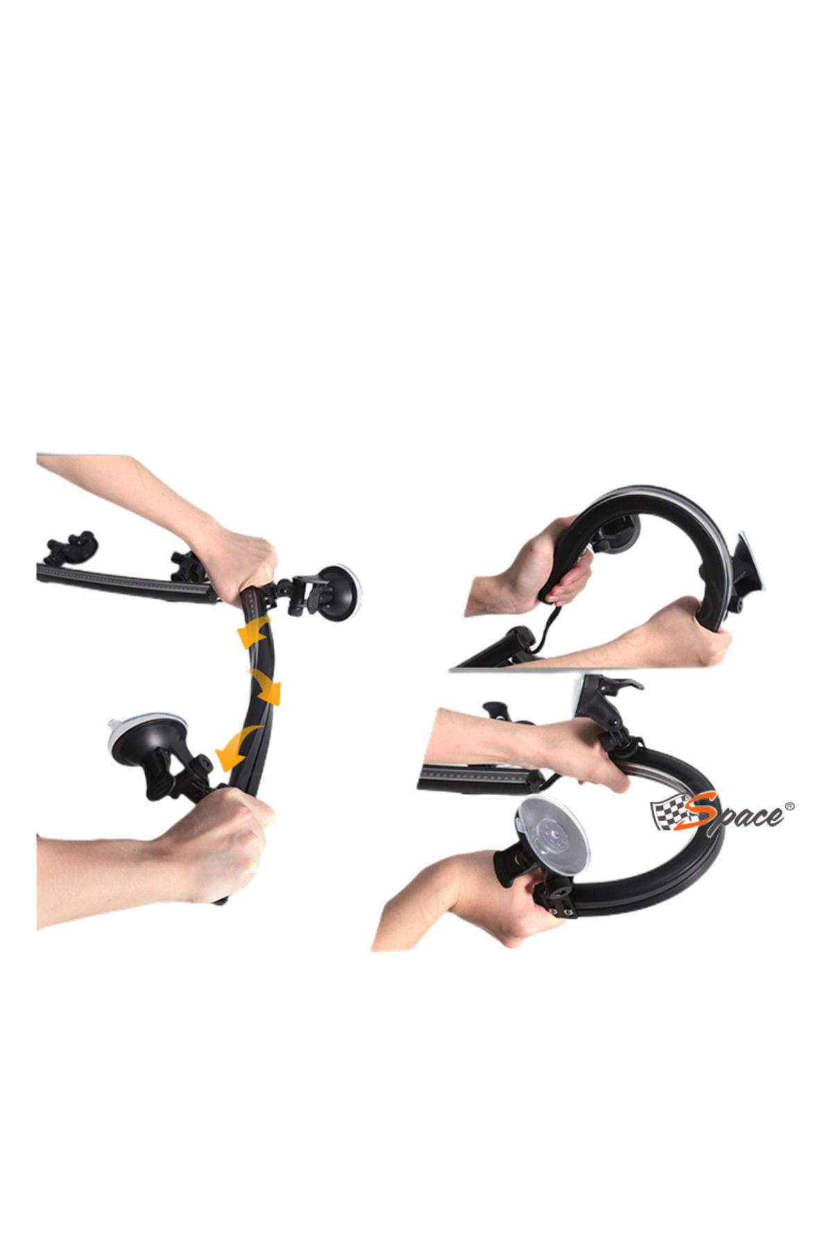 Space Çakar lamba 12-32v esnek model 84cm vantuzlu çakarlı sarı-sarı / LAPA543-1
