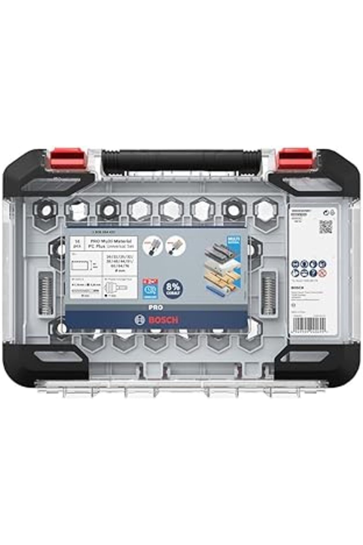 Pazarcan Bosch 14 X Pro Multi Material Power Change Plus Delik Testeresi Seti – Şeffaf Kılıf (Yumuşak Ahşap,