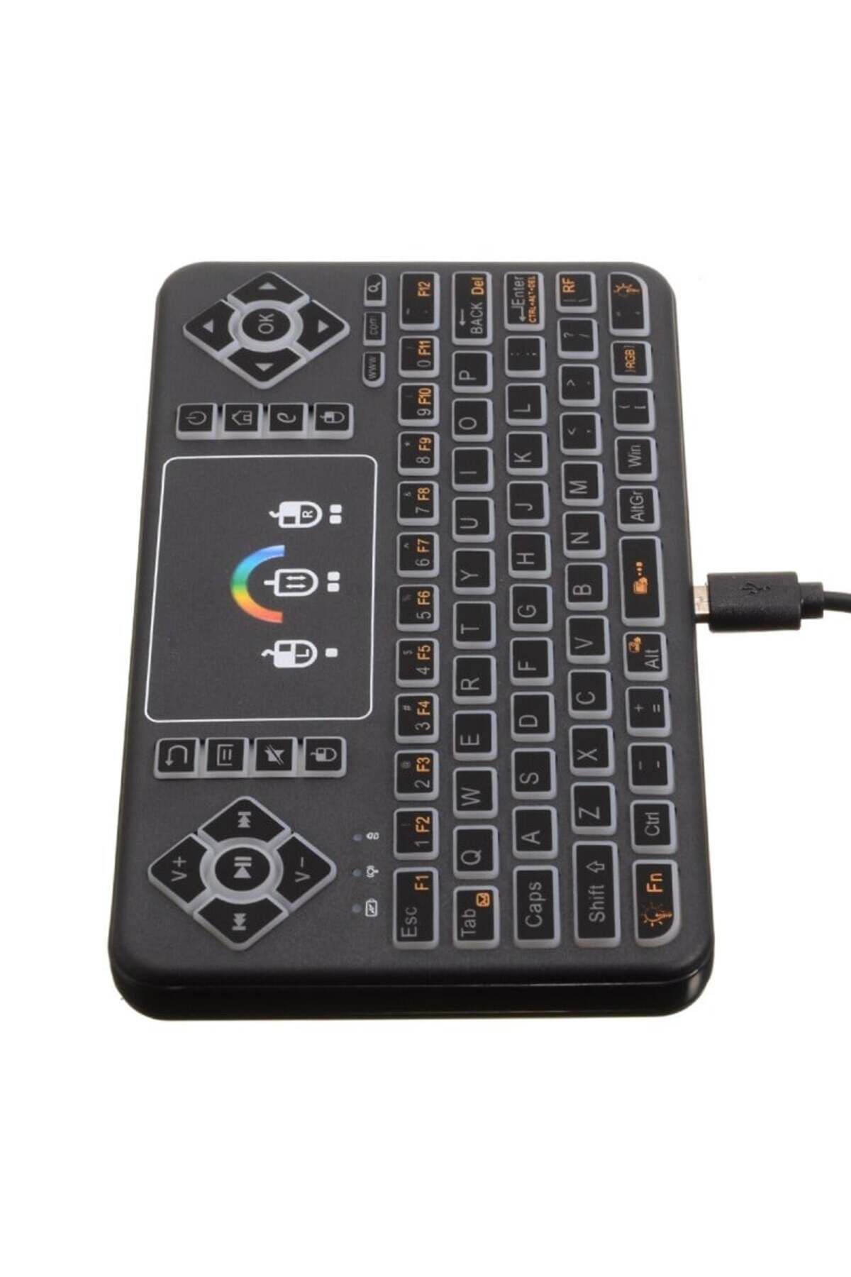 TECHSTAR-Wireless keyboard Techstar® Q9 RGB lighting, QWERTY, Plug&Play, Tochpad, Keyboard, Mouse 8
