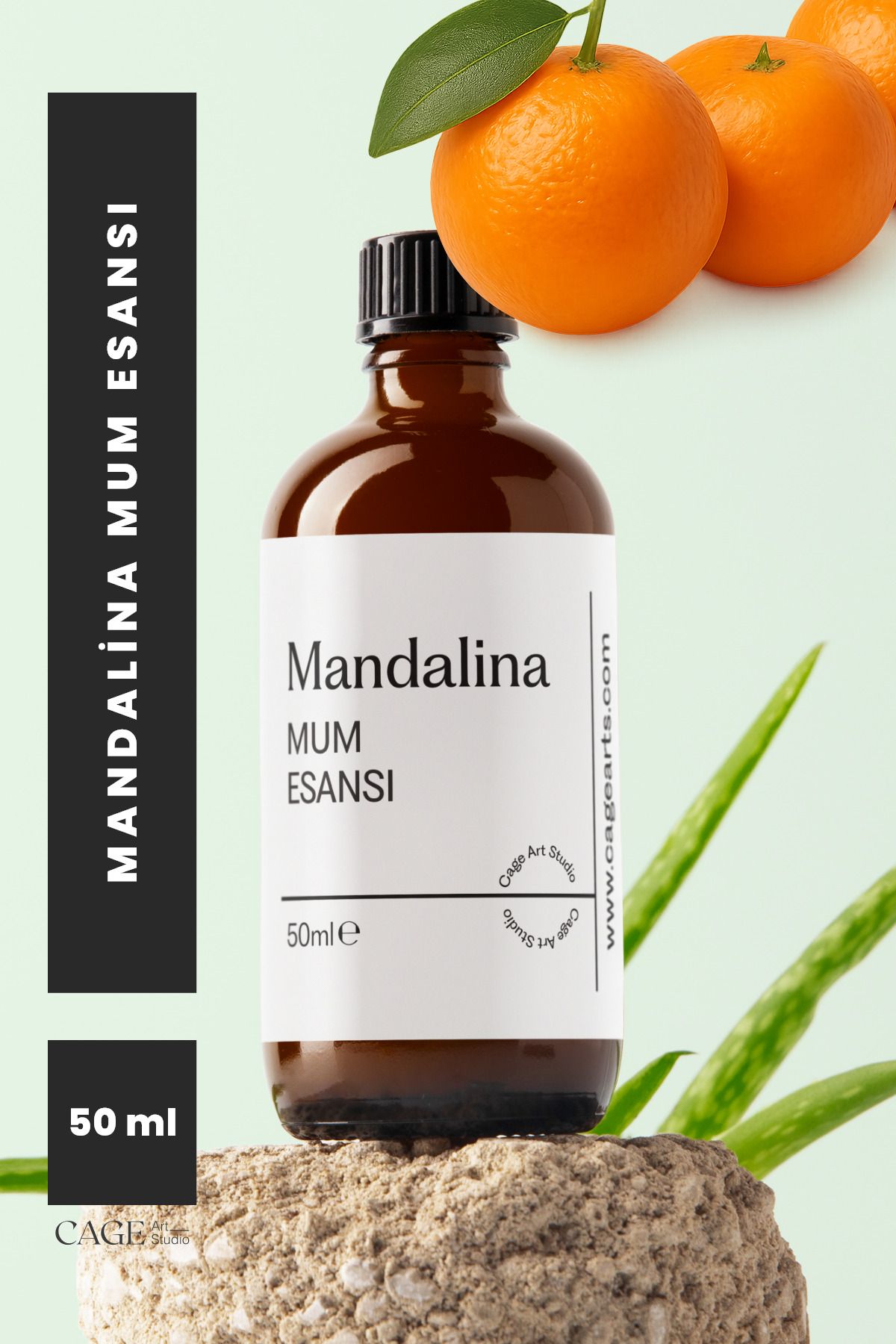 Cageartstudio Mandalina Mum Esansı 50 Ml, Yüksek Kalite Mum Esansı, Mum Koku Esansı, Soya Wax Esansı 50ml