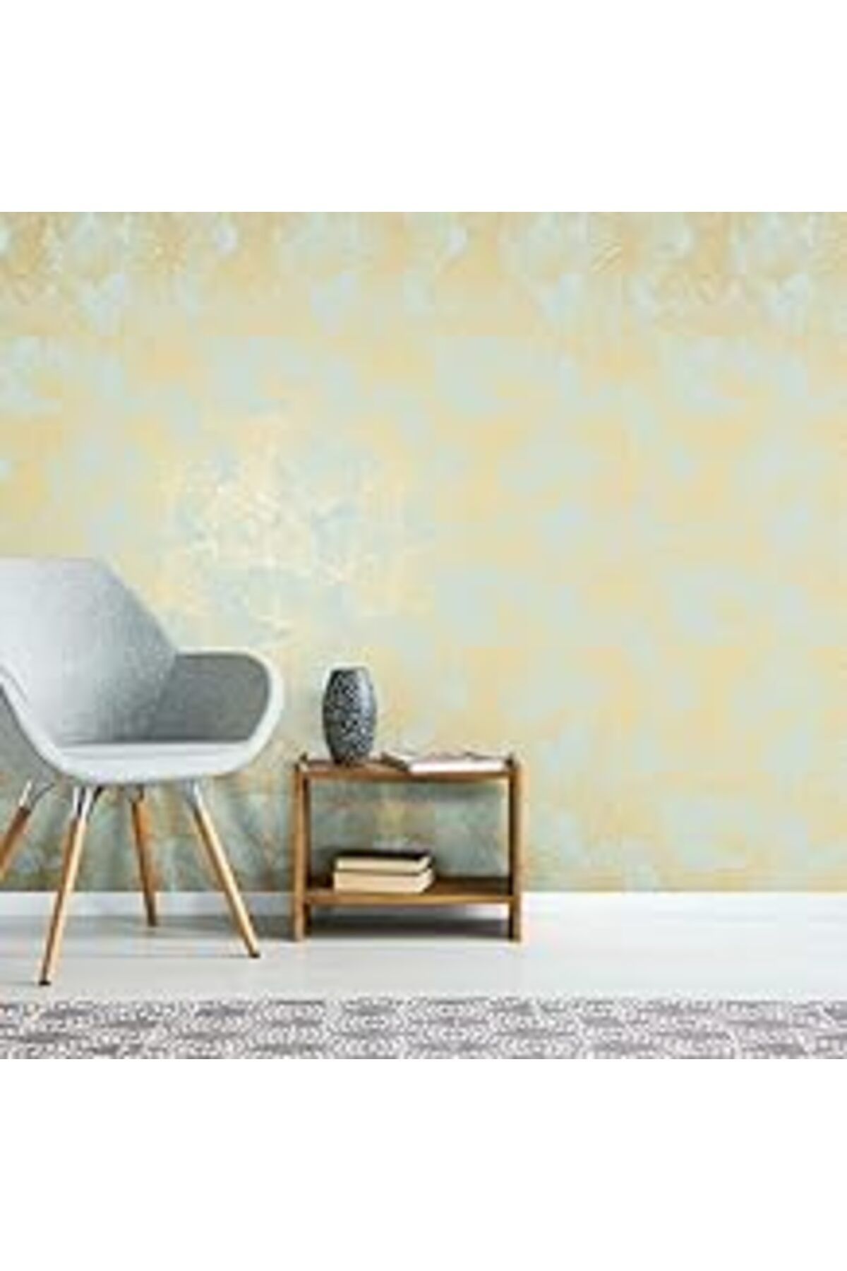 Pazarcan Rmk11602Wp Duvar Kağıdı, Gingko Yaprakları, Yeşil Ve Altın