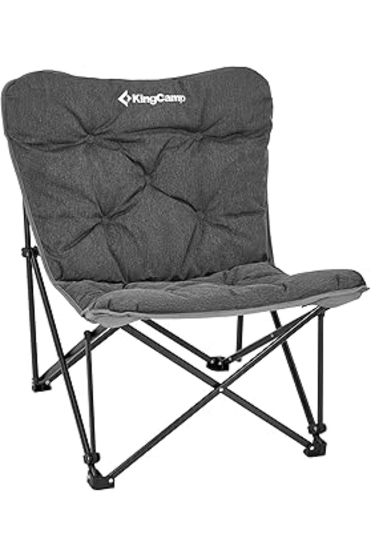 Mu Art Ahşap Kingcamp Lemon Lux Ultra Konforlu Kamp Sandalyesi Grey