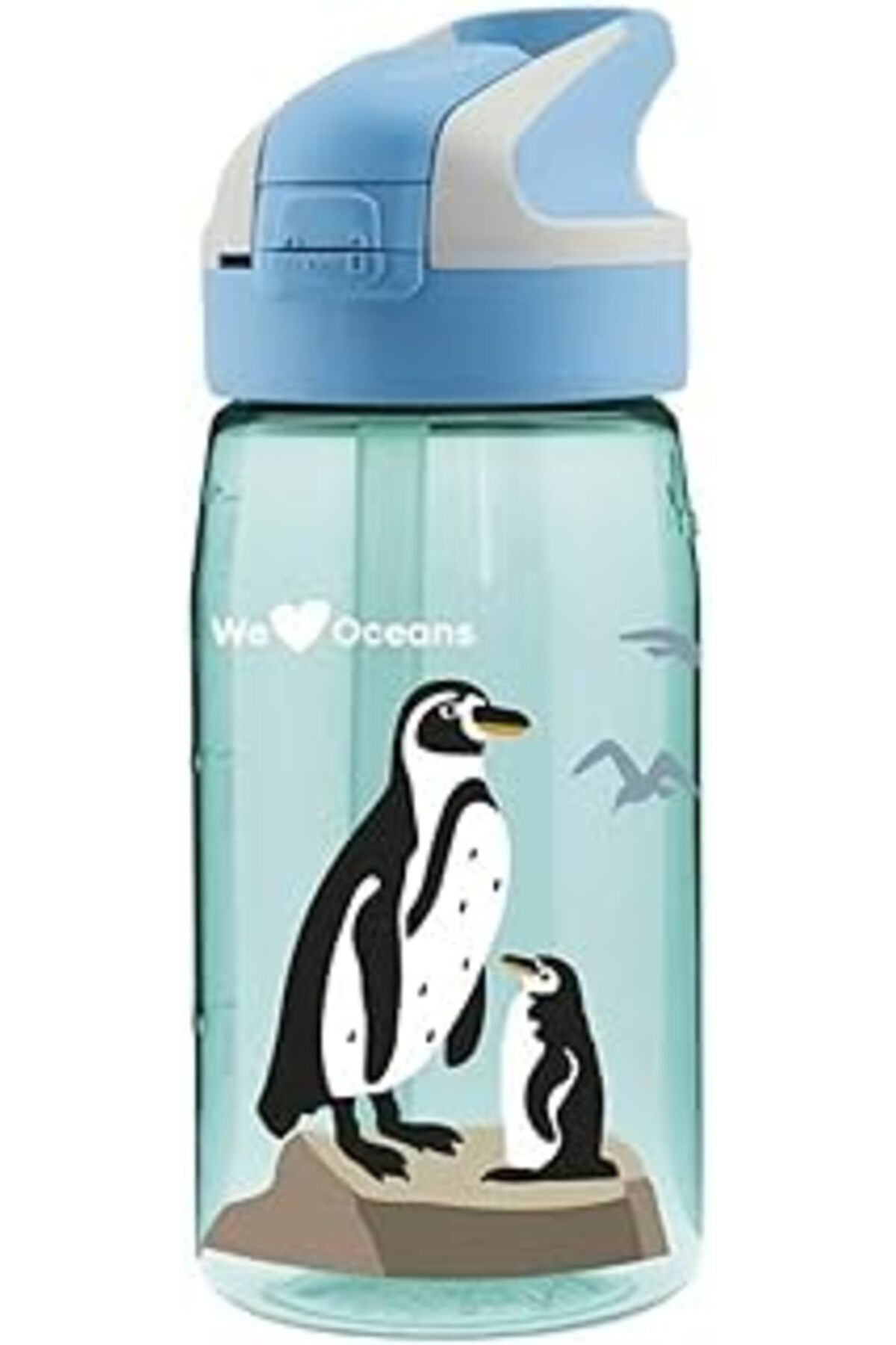 Mu Art Ahşap Laken Gtnsp Içecek Şişesi, Mavi, 0,45 L