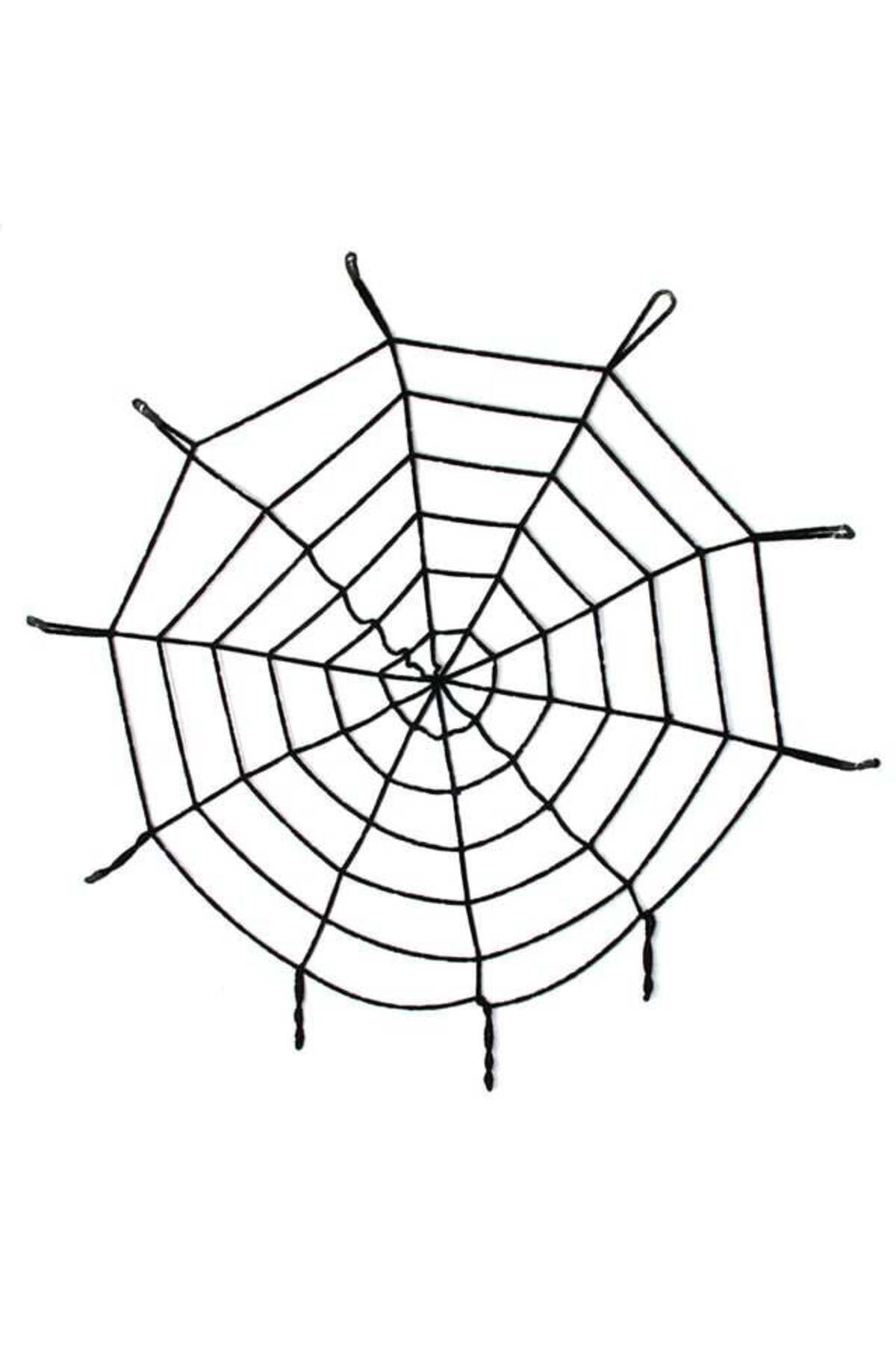 Modafiks Halloween Cadılar Bayramı Örümcek Ağ Dekor Siyah 1.5 Metre