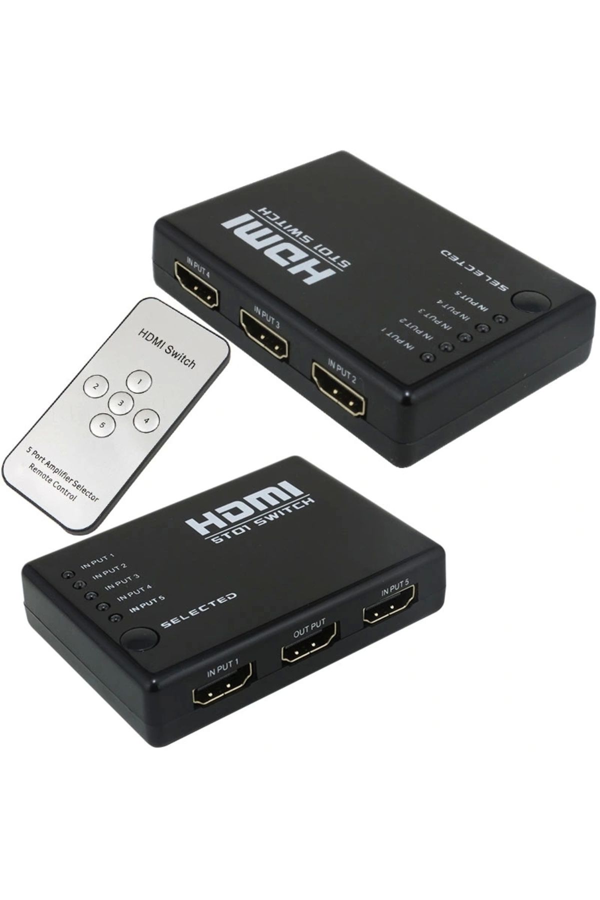 shopwave 5 GİRİŞ 1 ÇIKIŞ HDMI SWITCHER TOPLAYICI KUMANDALI ADAPTÖRSÜZ (5047)