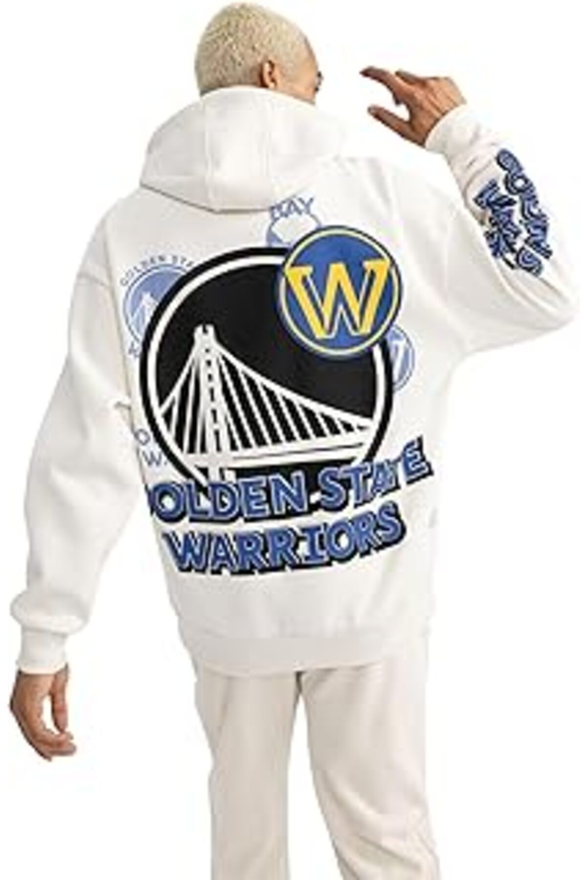 Pazarcan Defacto Defactofit Nba Golden State Warriors Oversize Fit Kapüşonlu Sweatshirt