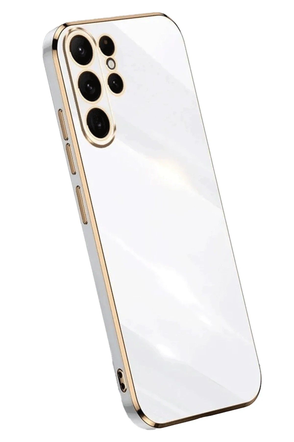 Toptan Bulurum Samsung Galaxy S24 Ultra Kılıf Volet Silikon - Beyaz