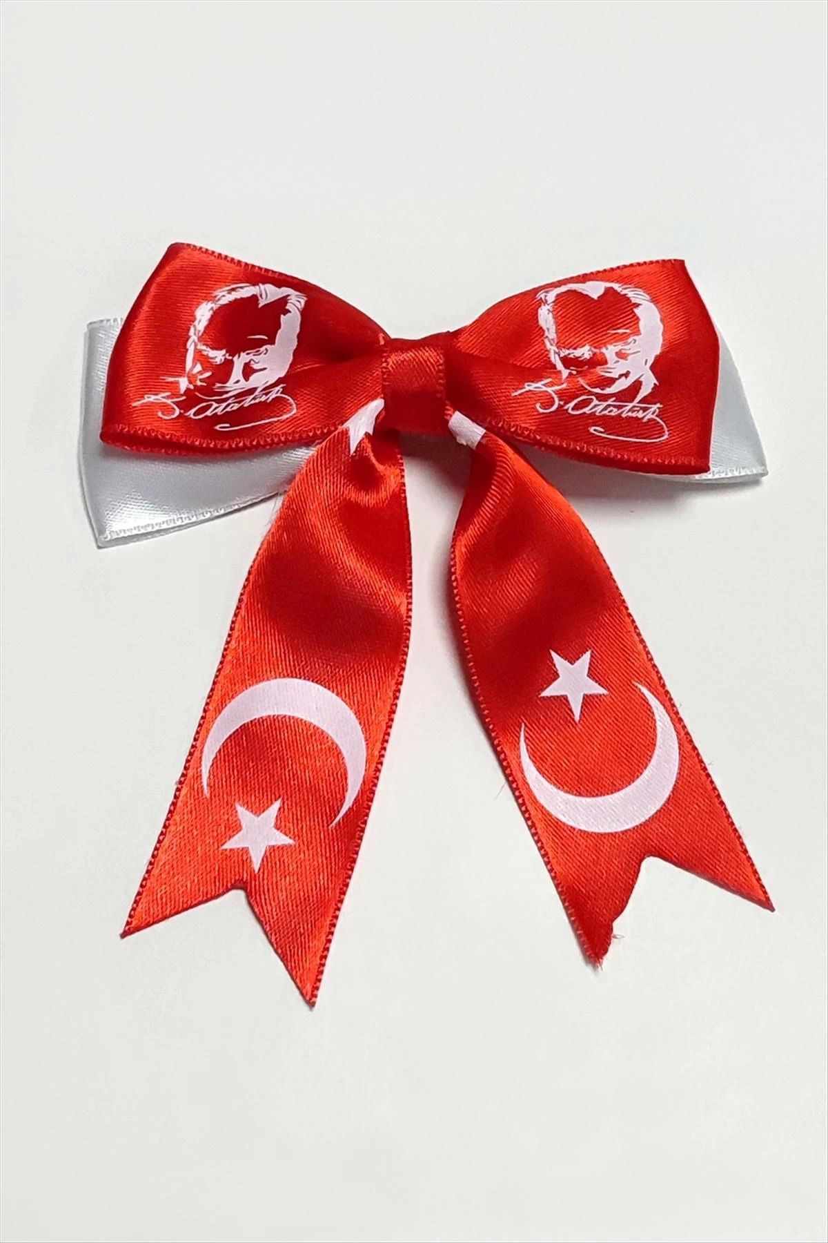 Heez 23 Nisan 19 Mayıs Türk Bayraklı Atatürk İmzalı Otomatik Toka