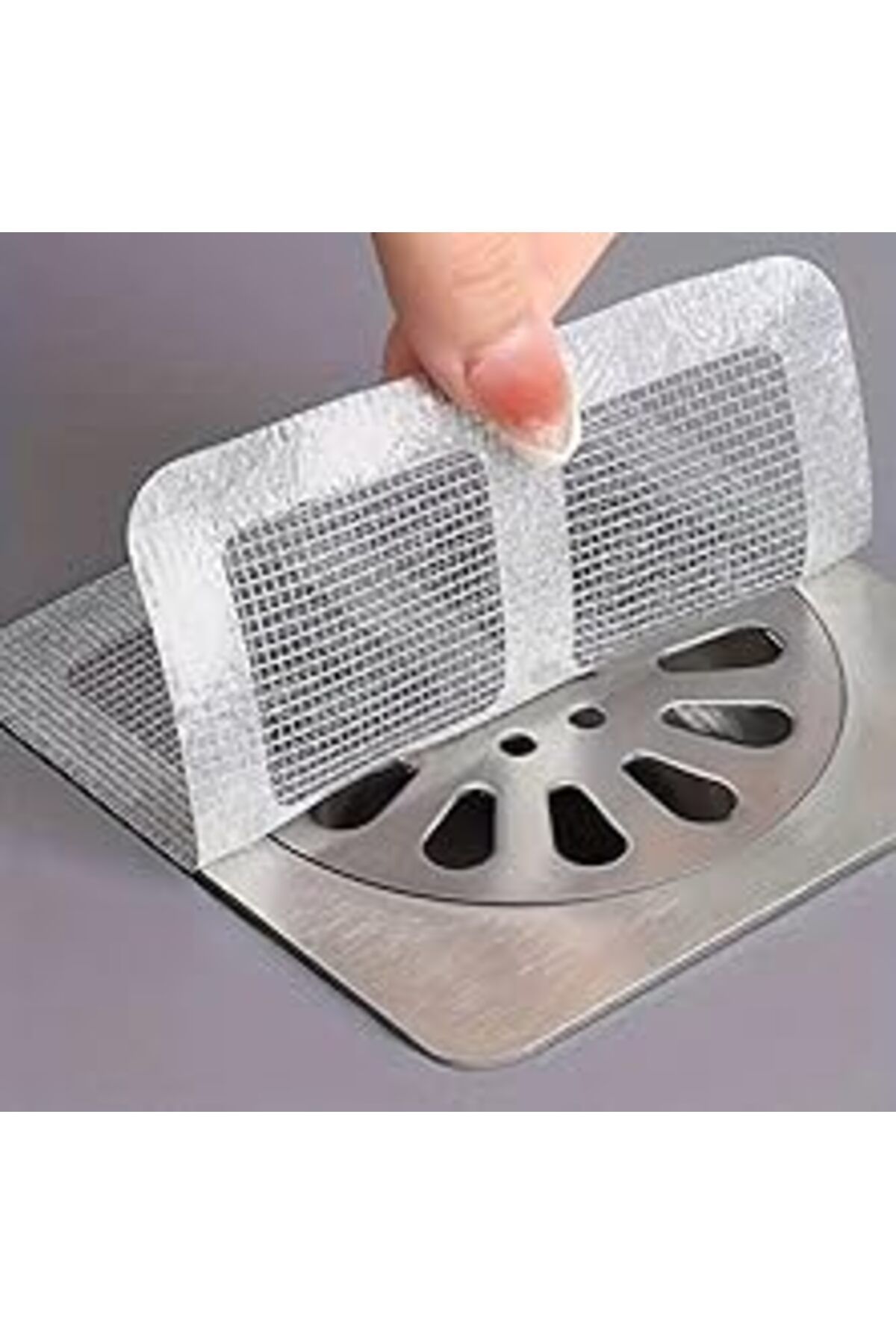 Pazarcan Busstier Tek Kullanımlık Banyo Gideri Süzgeci Ve Yapışkanlı Mutfak Evye Çöp Ayırıcı Seti, Saç Kıl T