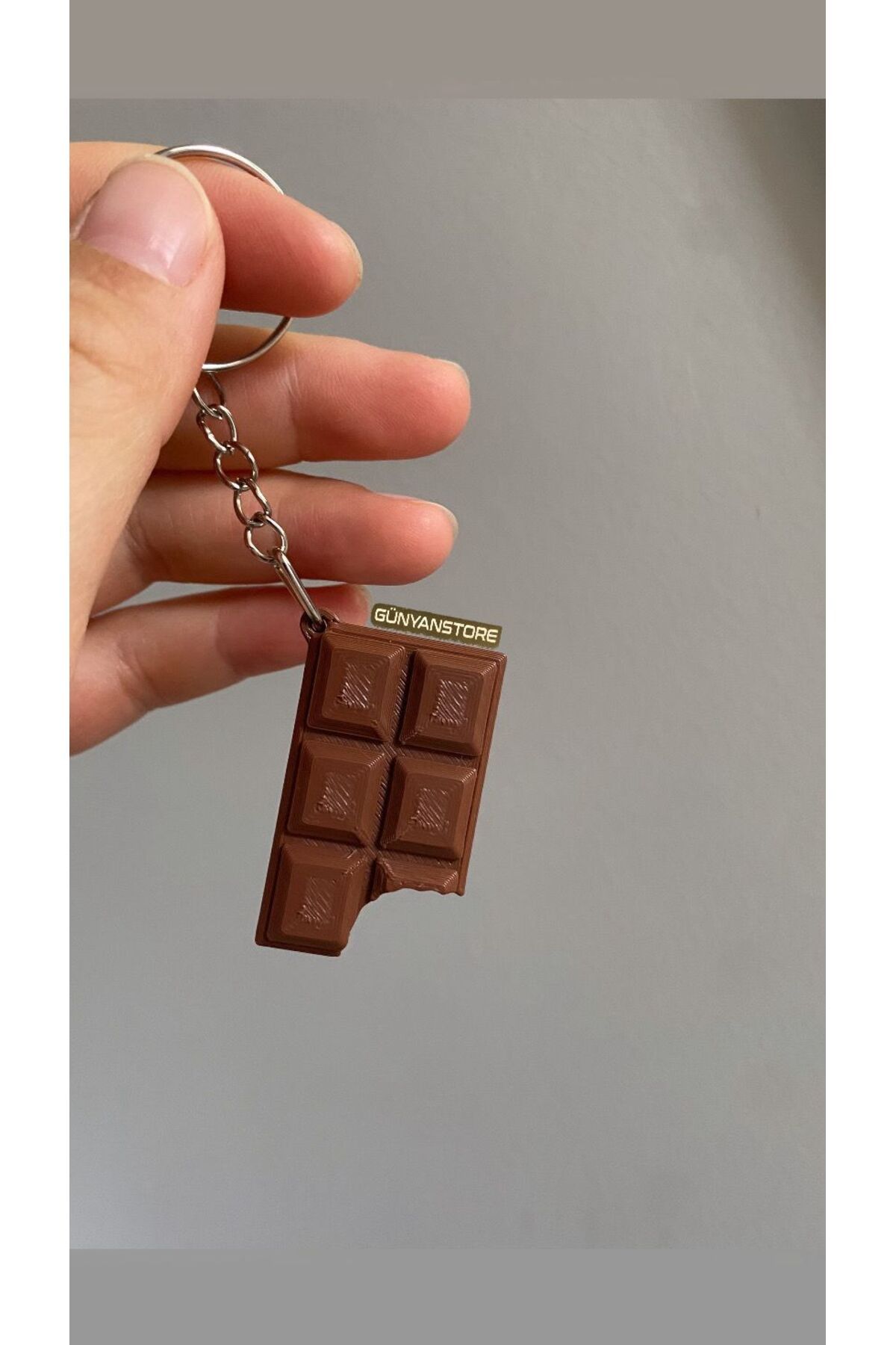 Günyan Store Çikolata Bar Görünümlü Anahtarlık ( 4 cm x 2cm )
