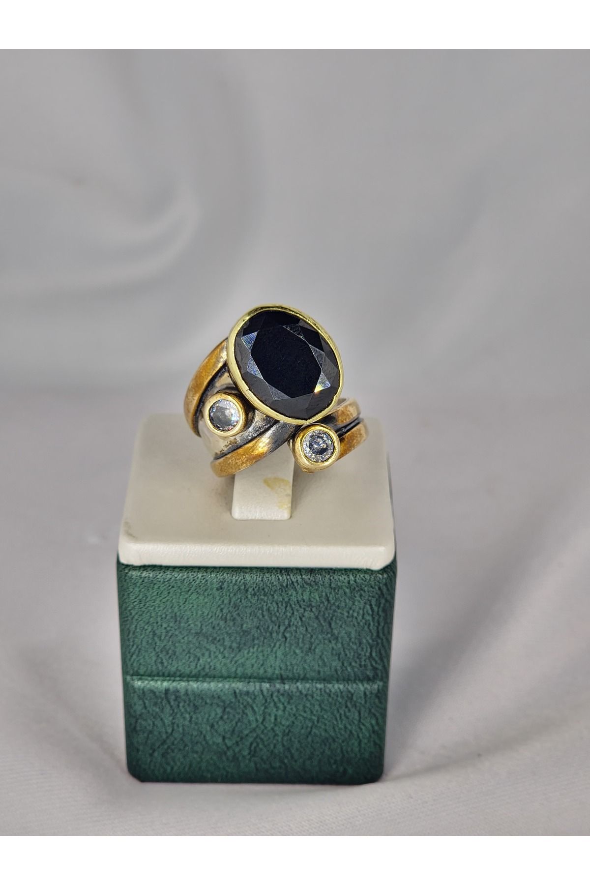 collawood Obsidyen taşlı Gümüş Yüzük
