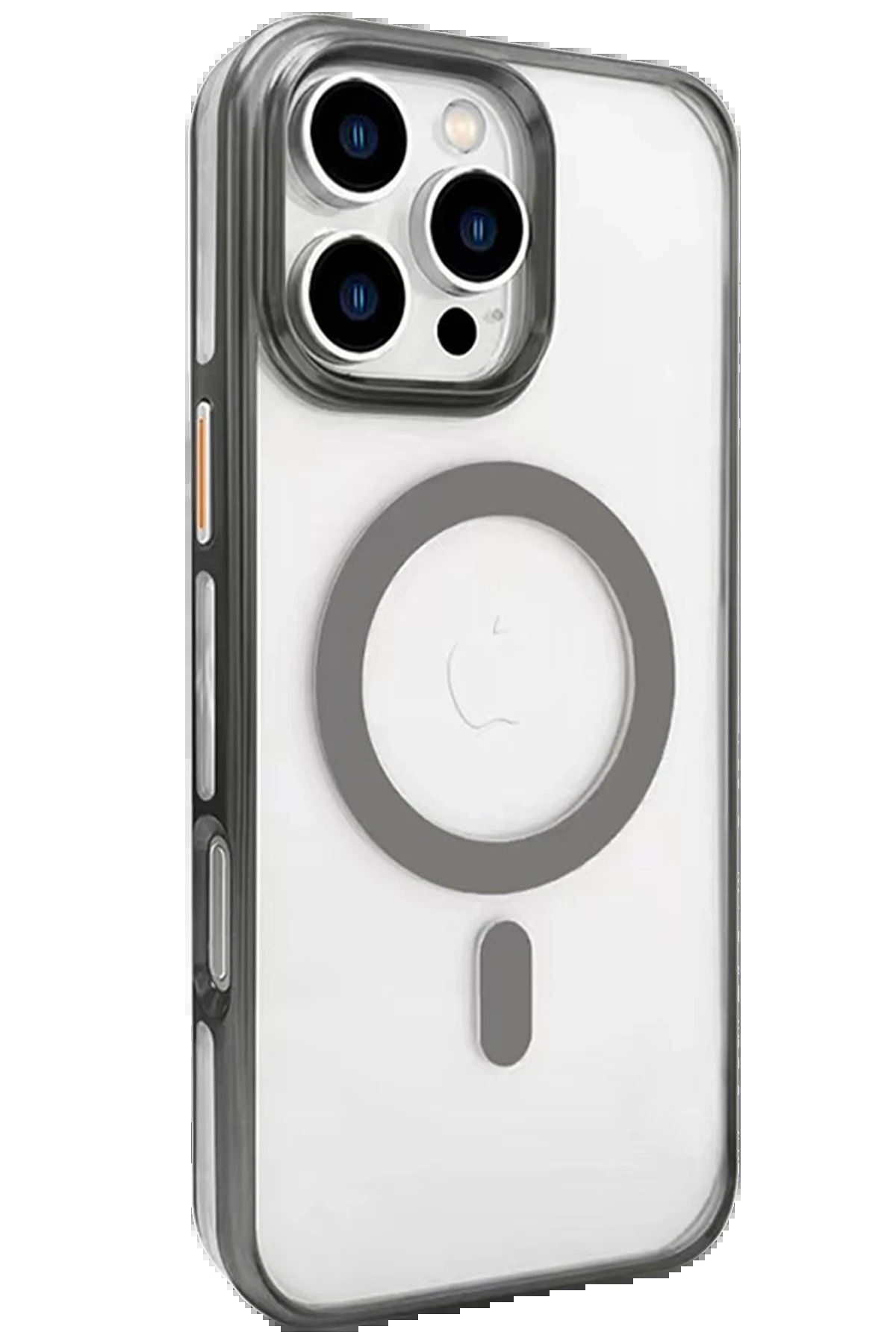 Toptan Bulurum iPhone 16 Pro Gleam PC Sert Magsafe Kılıf - Titan Gri