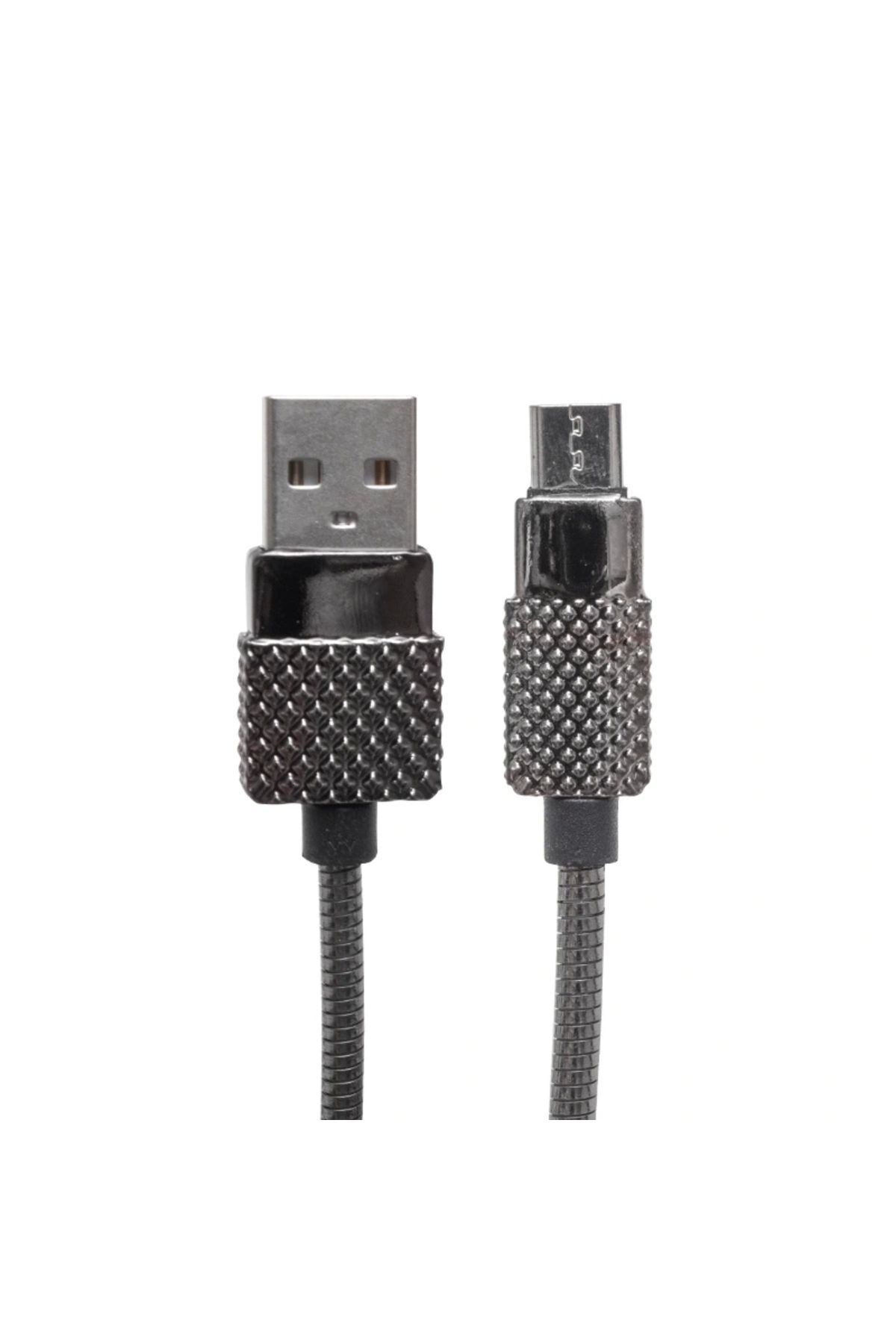 shopwave 3 AMPER METAL YAYLI MICRO USB DATA VE ŞARJ KABLOSU 1 METRE (5047)
