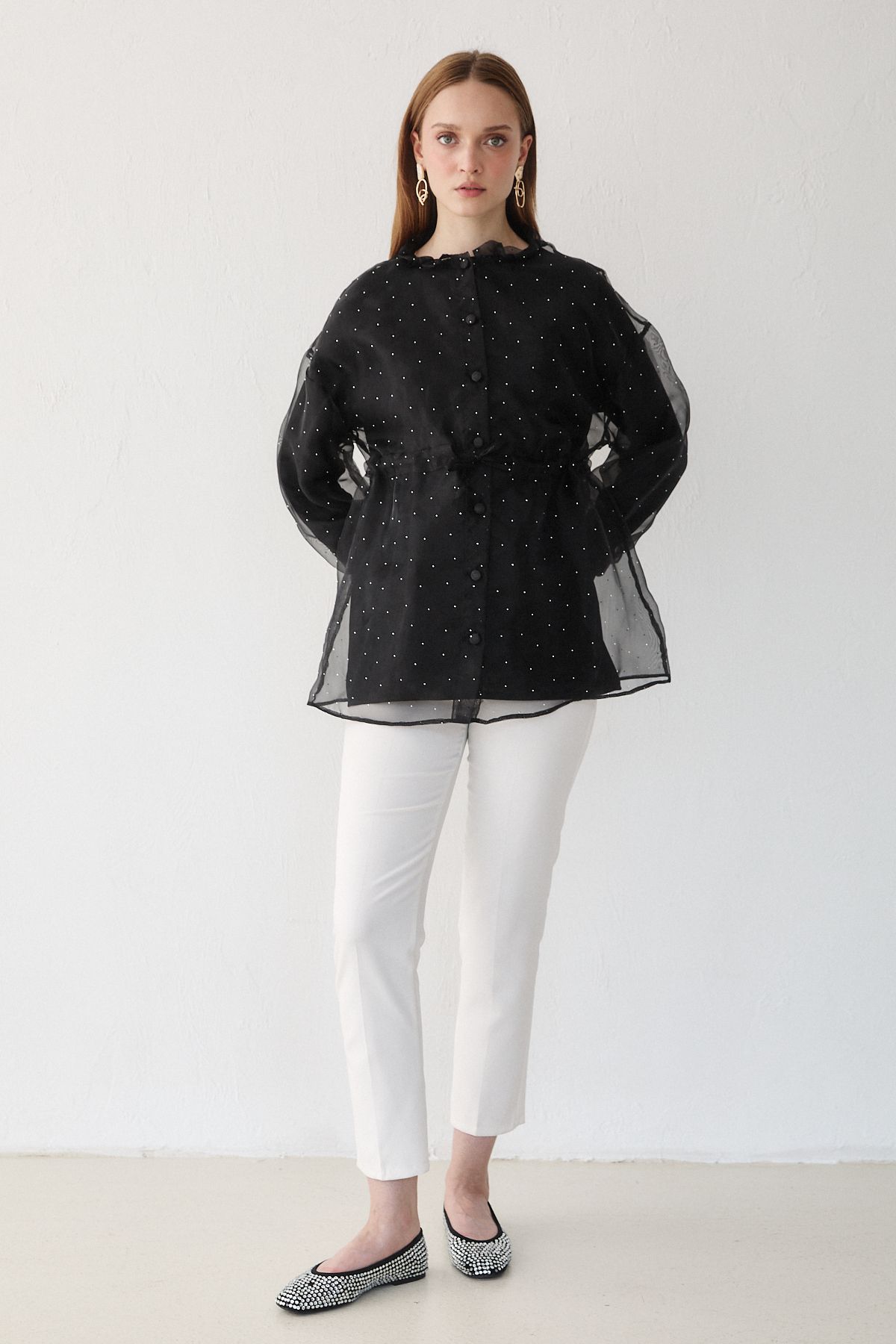 Melike Tatar Taşlı Organze Kap 32-3508-1