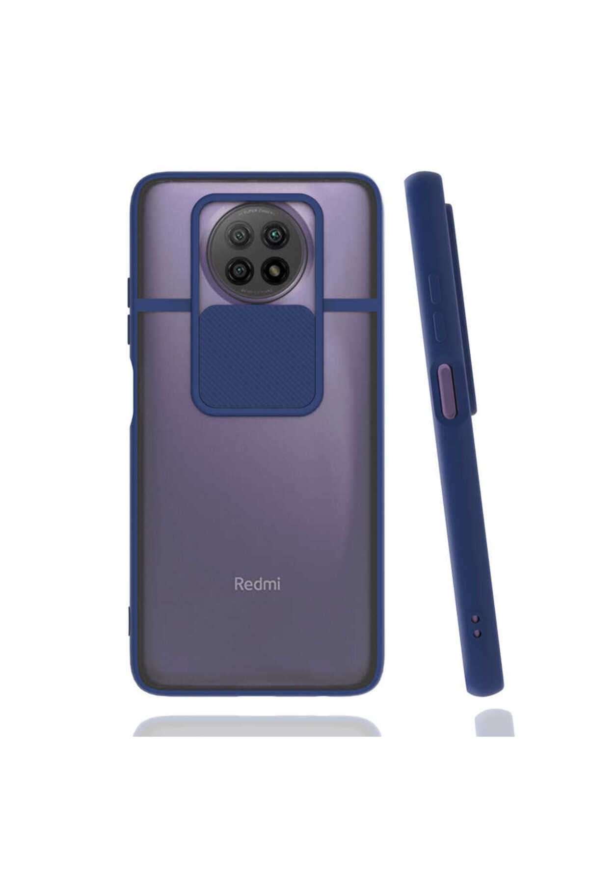 halkhouse Xiaomi Redmi Note 9 5G Kılıf Kamera Korumalı Sürgülü Renkli Sert Esnek Silikon Lensi Kapak