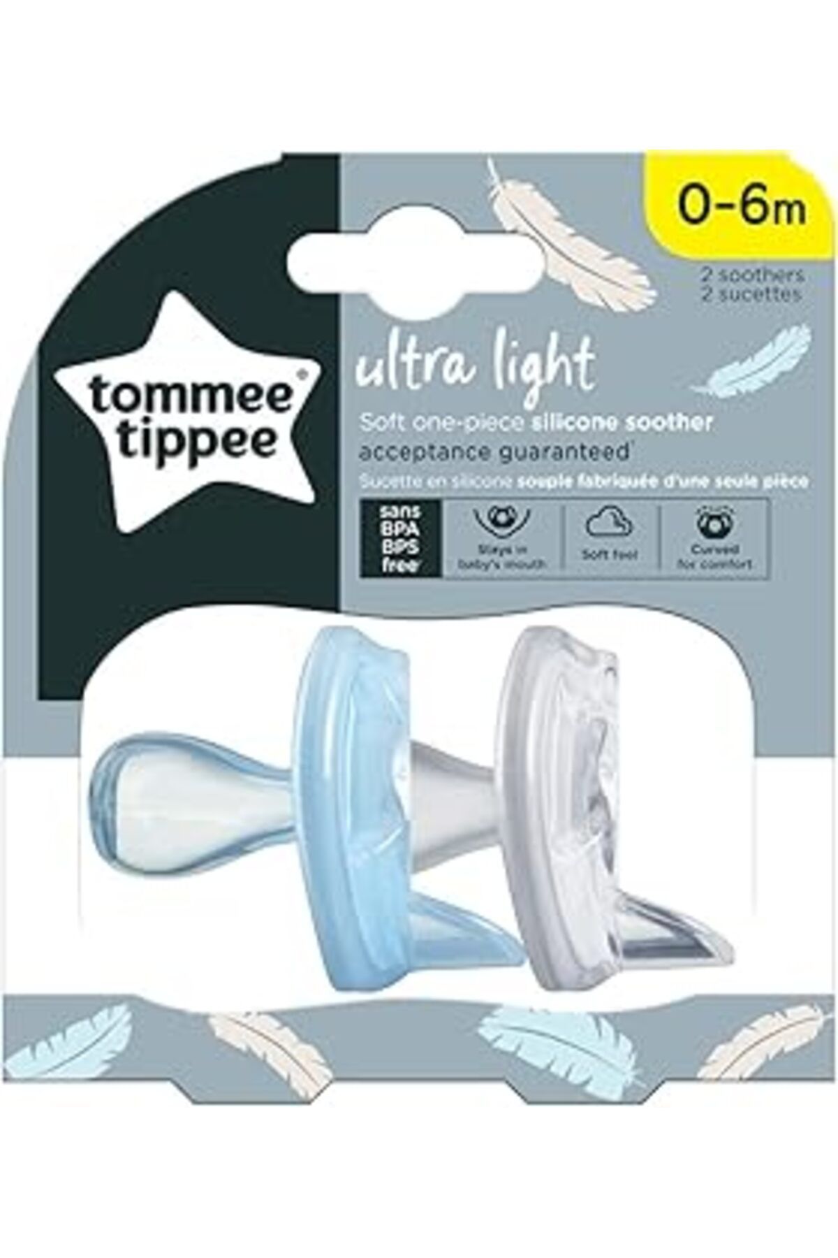 Pazarcan Tommee Tippee 2'Li Ultra Hafif Silikon Emzik 0-6 Ay