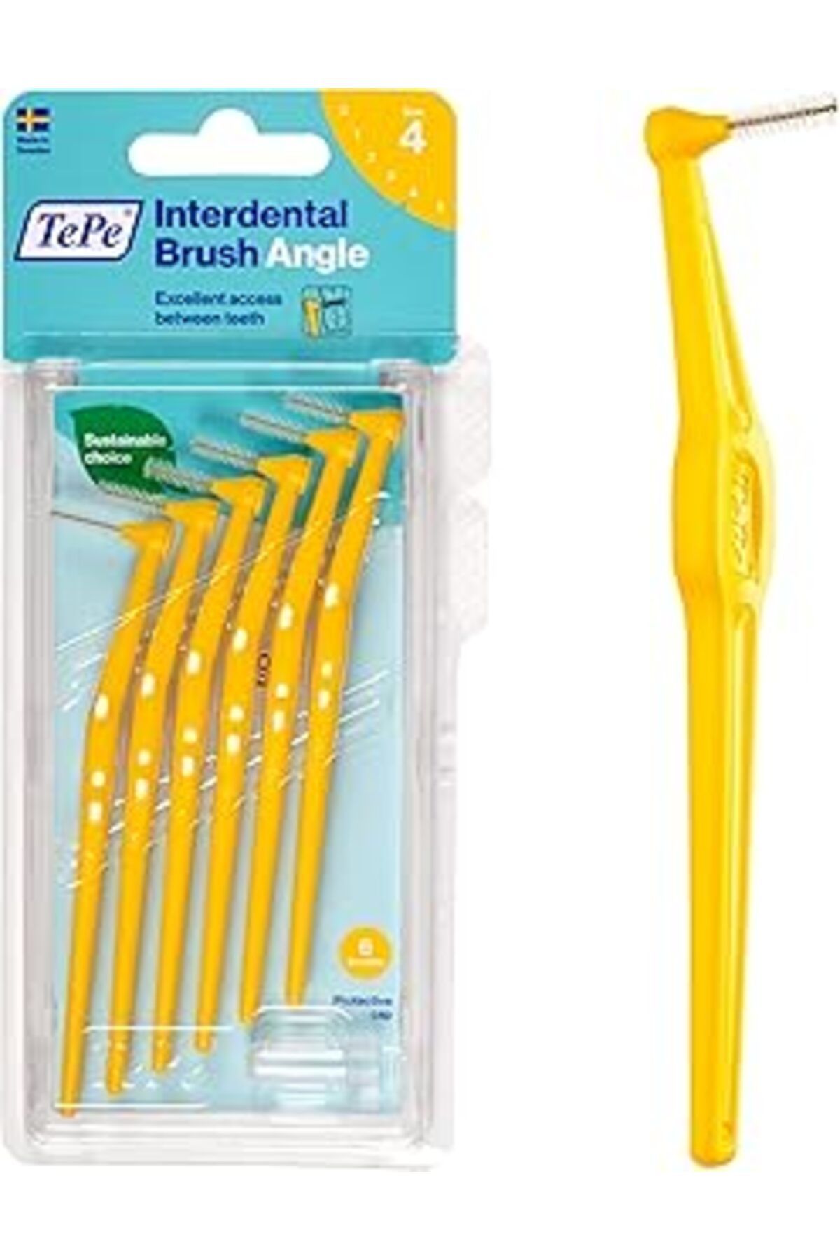 TBSProjects Tepe Angle Saplı Arayüz Fırçası, Sarı, 0.7Mm