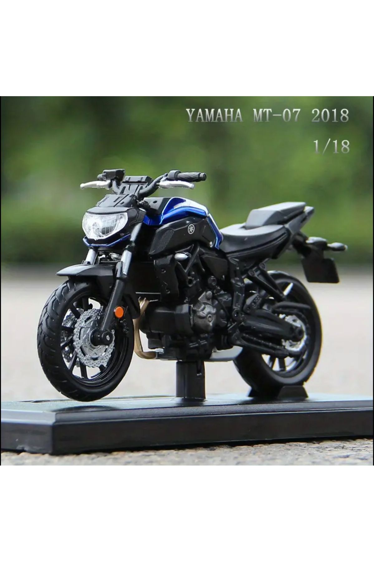 GM Auto Store 1:18 Ölçek 2018 Yamaha MT07 Motosiklet, Diecast plastik Koleksiyon, Oyuncak, Hobici Hediyelik