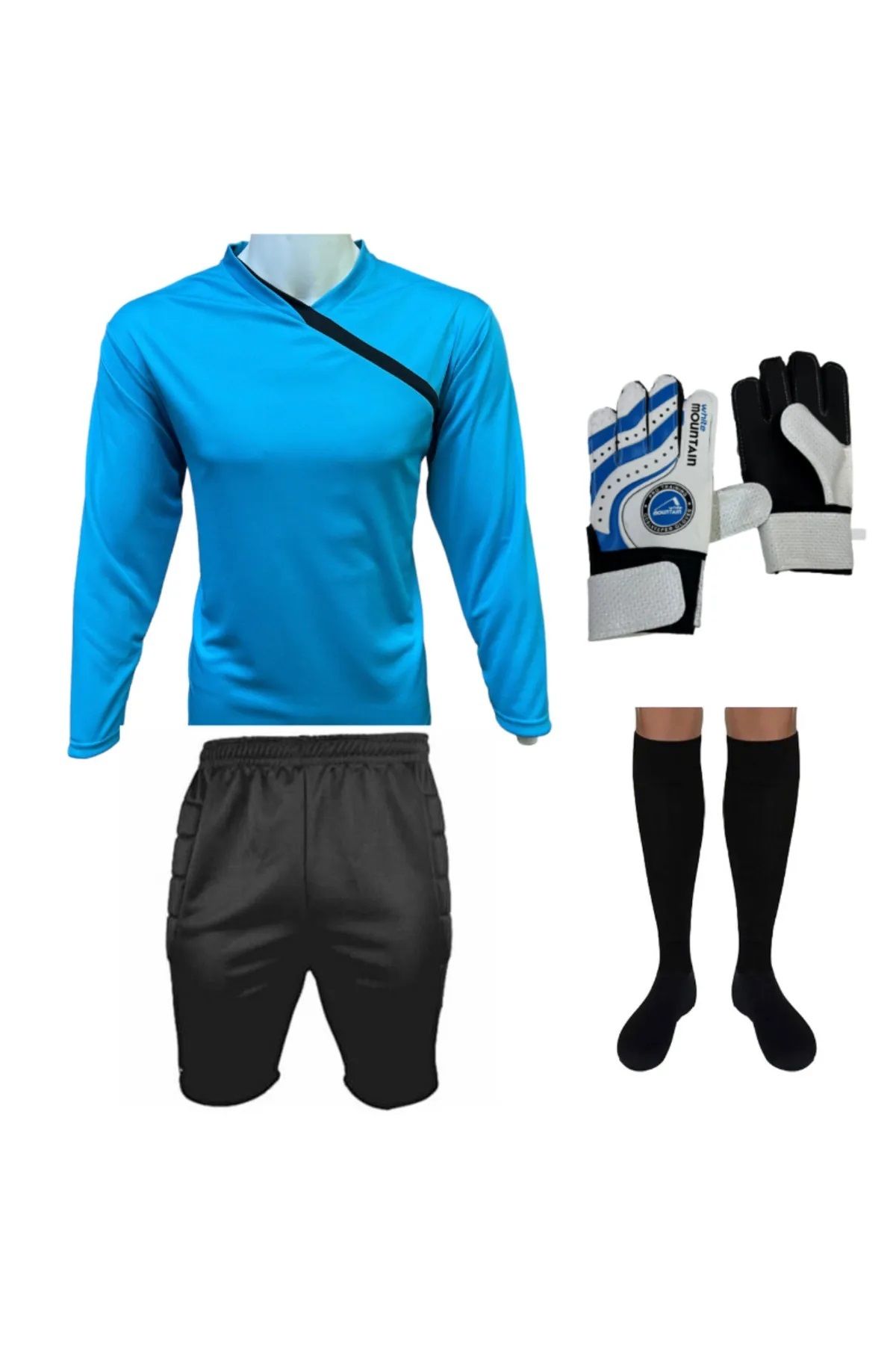 Evox Kaleci Forma Set Forma+ Şort+ Çorap +kaleci Eldiven Takım