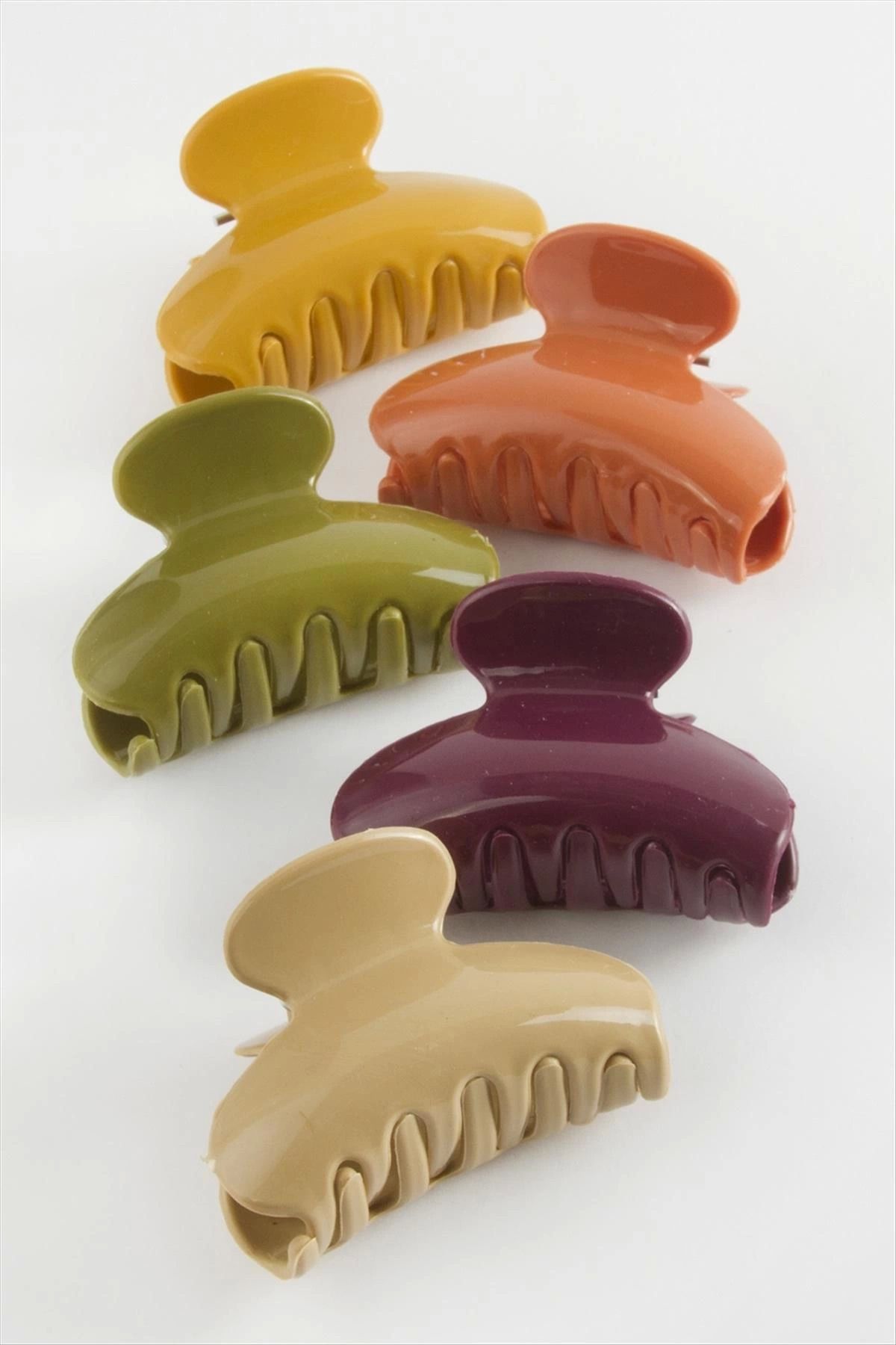 ÖYKÜ VE YİĞİT Oval Renkli Mandal Toka 6 cm