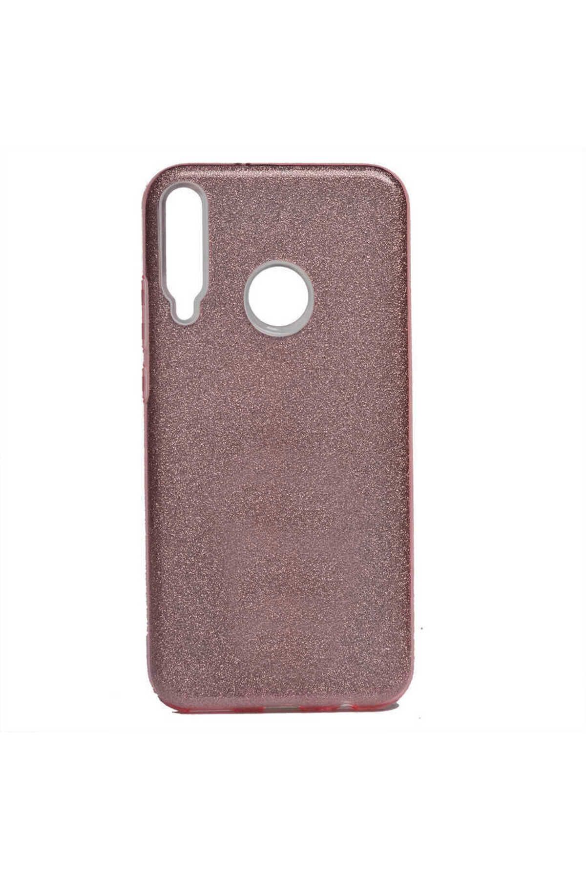 halkhouse Huawei P40 Lite E Kılıf Renkli Simli Parlak Şık Sert Kadın Kapak Shining Silikon