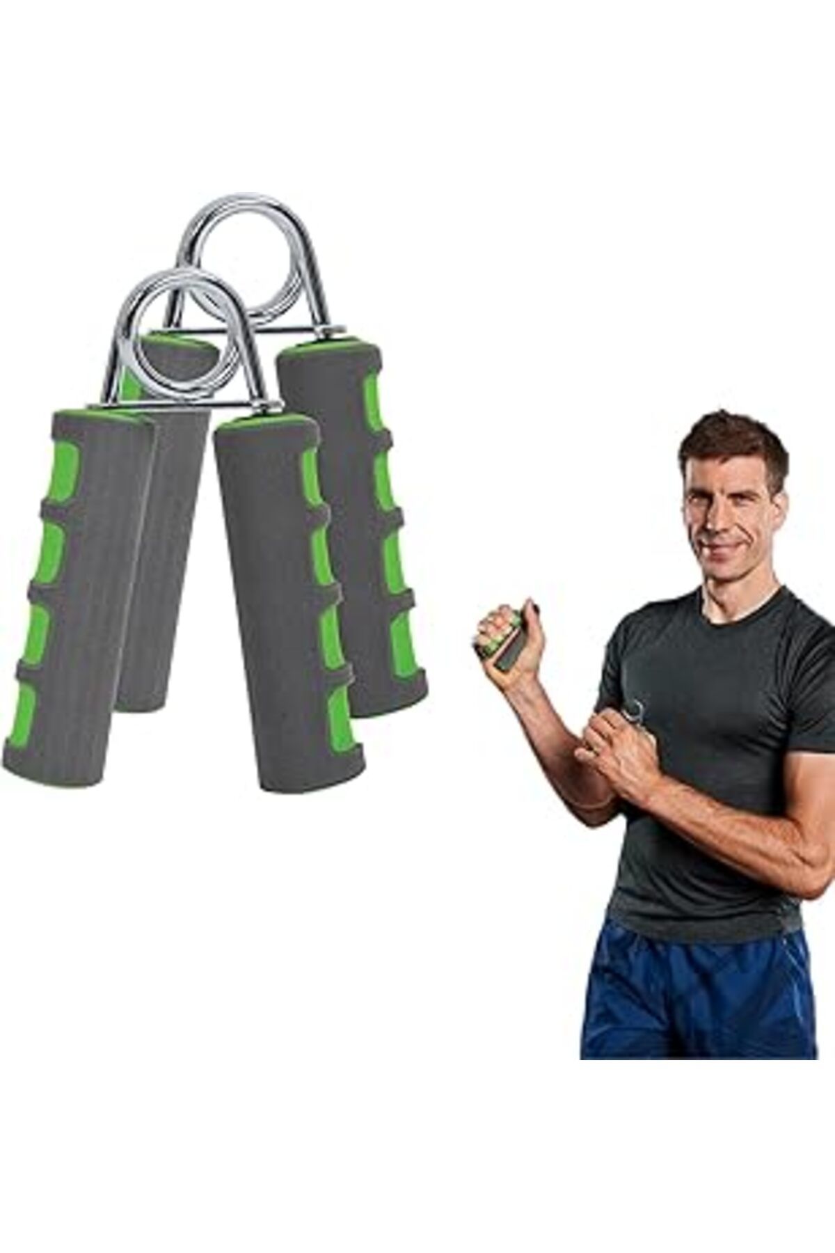 Mu Art Ahşap Schildkröt Handmuskeltrainer 2Er Set, Anthrazit-Grün, In 4-Farb Karton