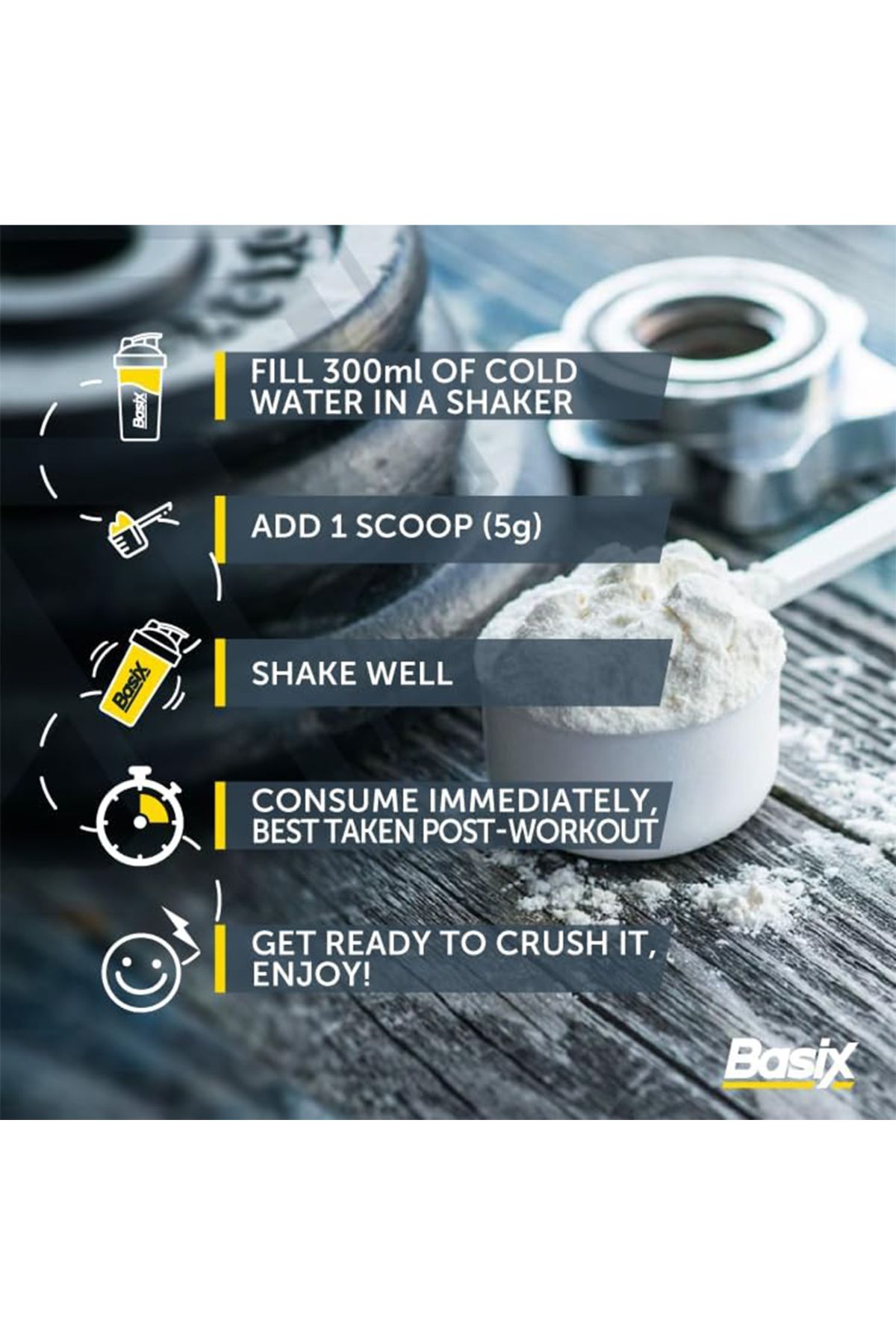 Basix-BASIX PURE CREATINE 300G UNFLAVOURED 4