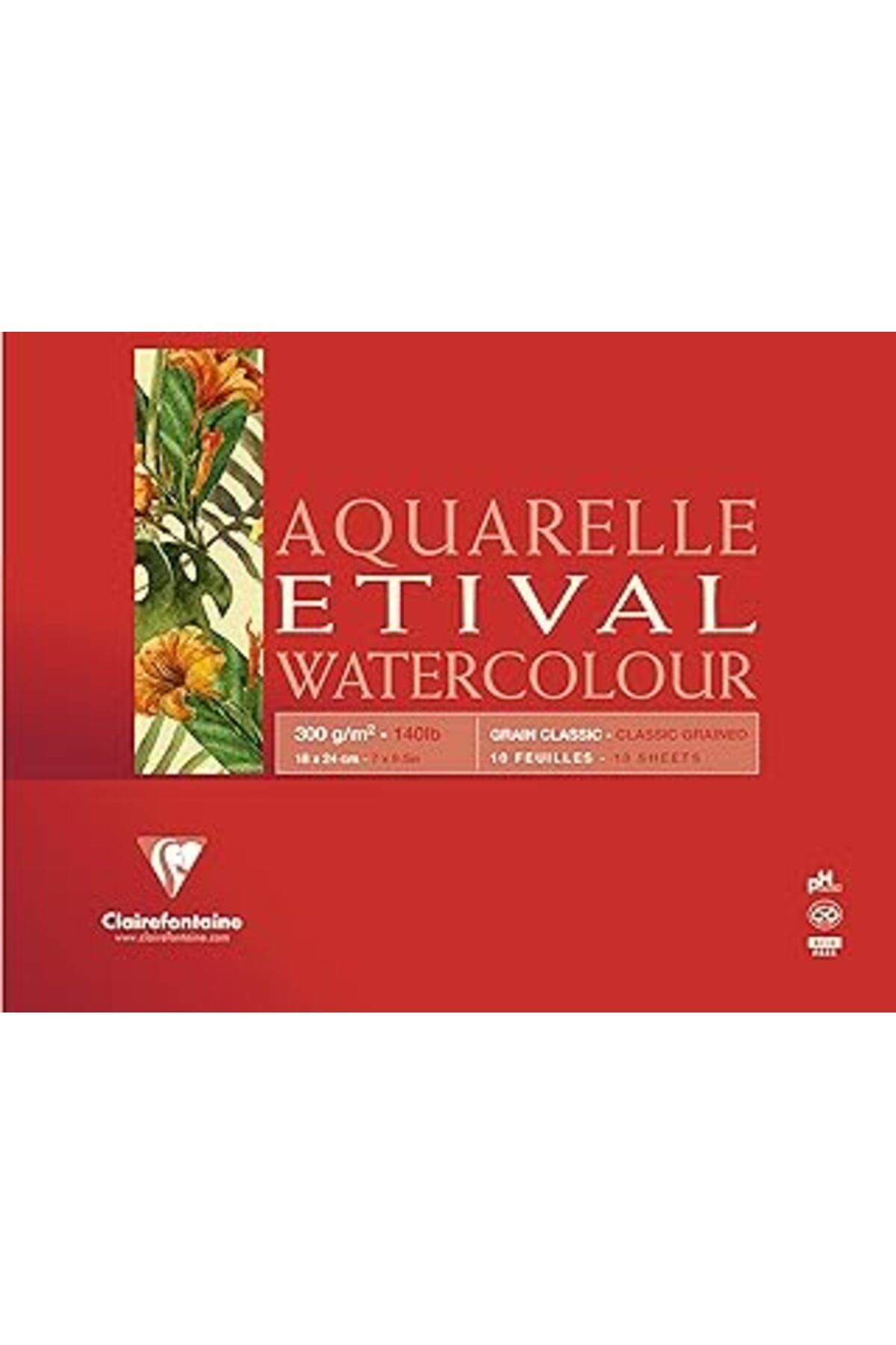 Qedii Clairefontaine 96389 °C Blok Etival Granülasyon Classic Yapıştırılır Bir Tarafı 10 Yaprak 300 G 14.