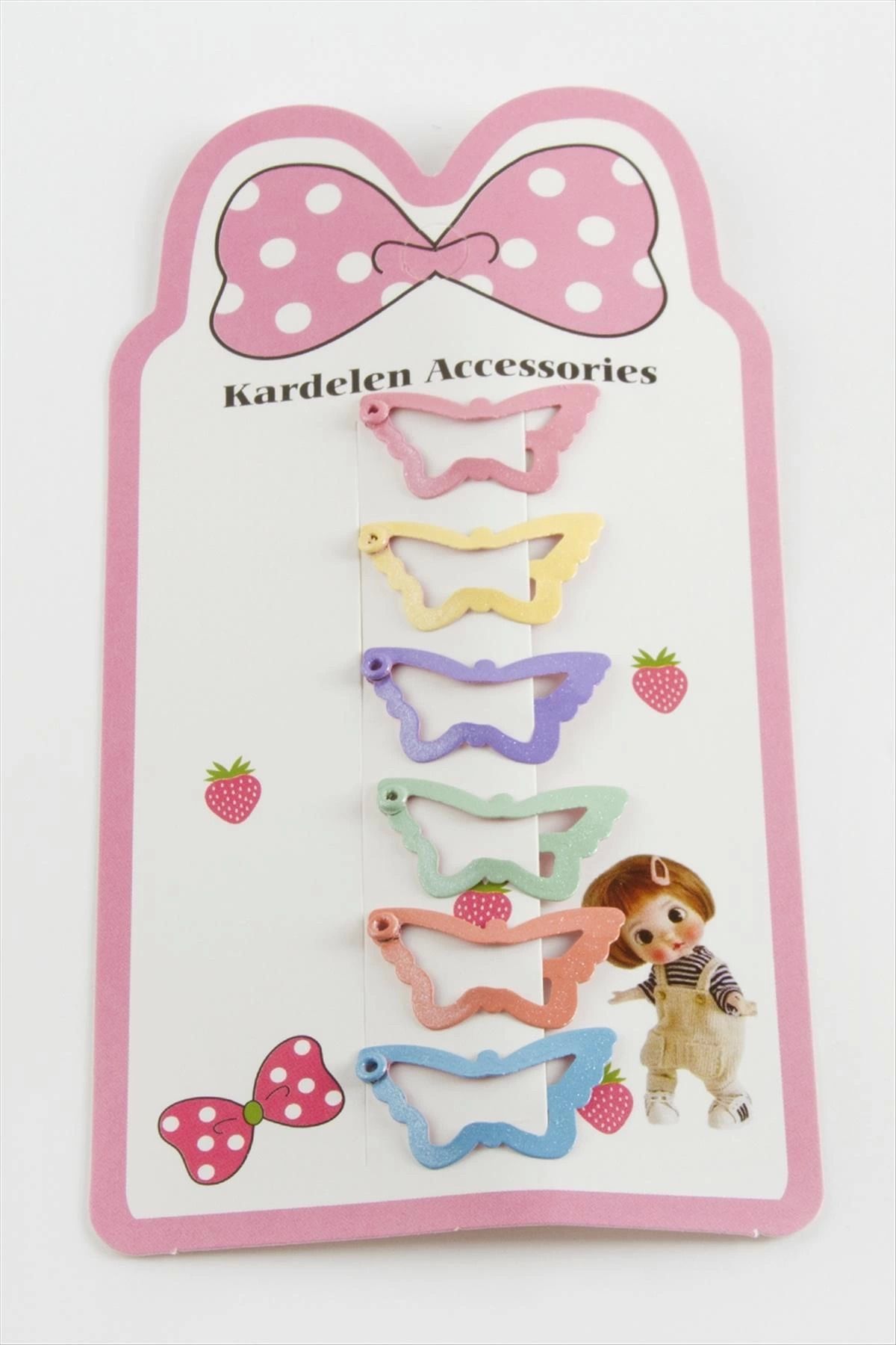 ÖYKÜ VE YİĞİT 12 Adet Kelebek Çıtçıtlı Toka 3 cm