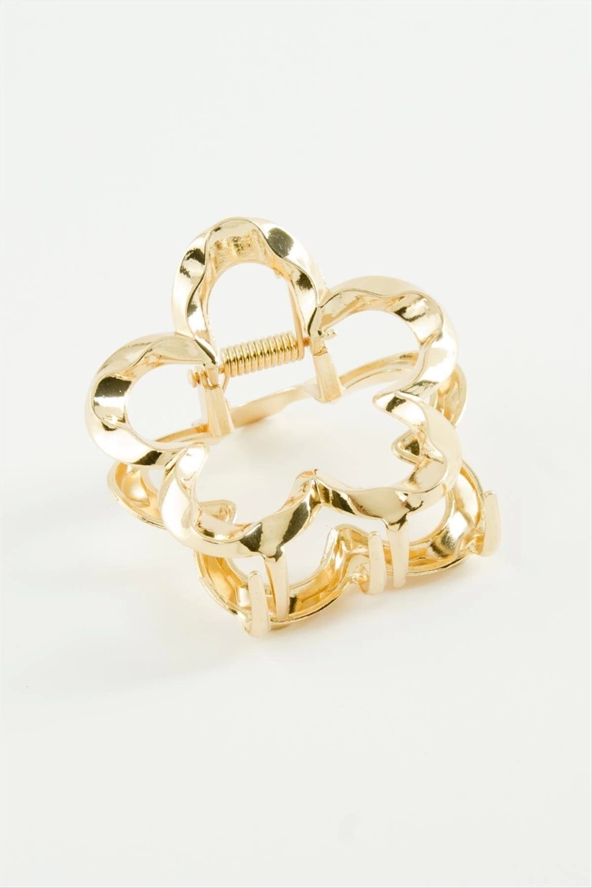 ÖYKÜ VE YİĞİT Çiçek Burgulu Metal Mandal Toka 6 cm