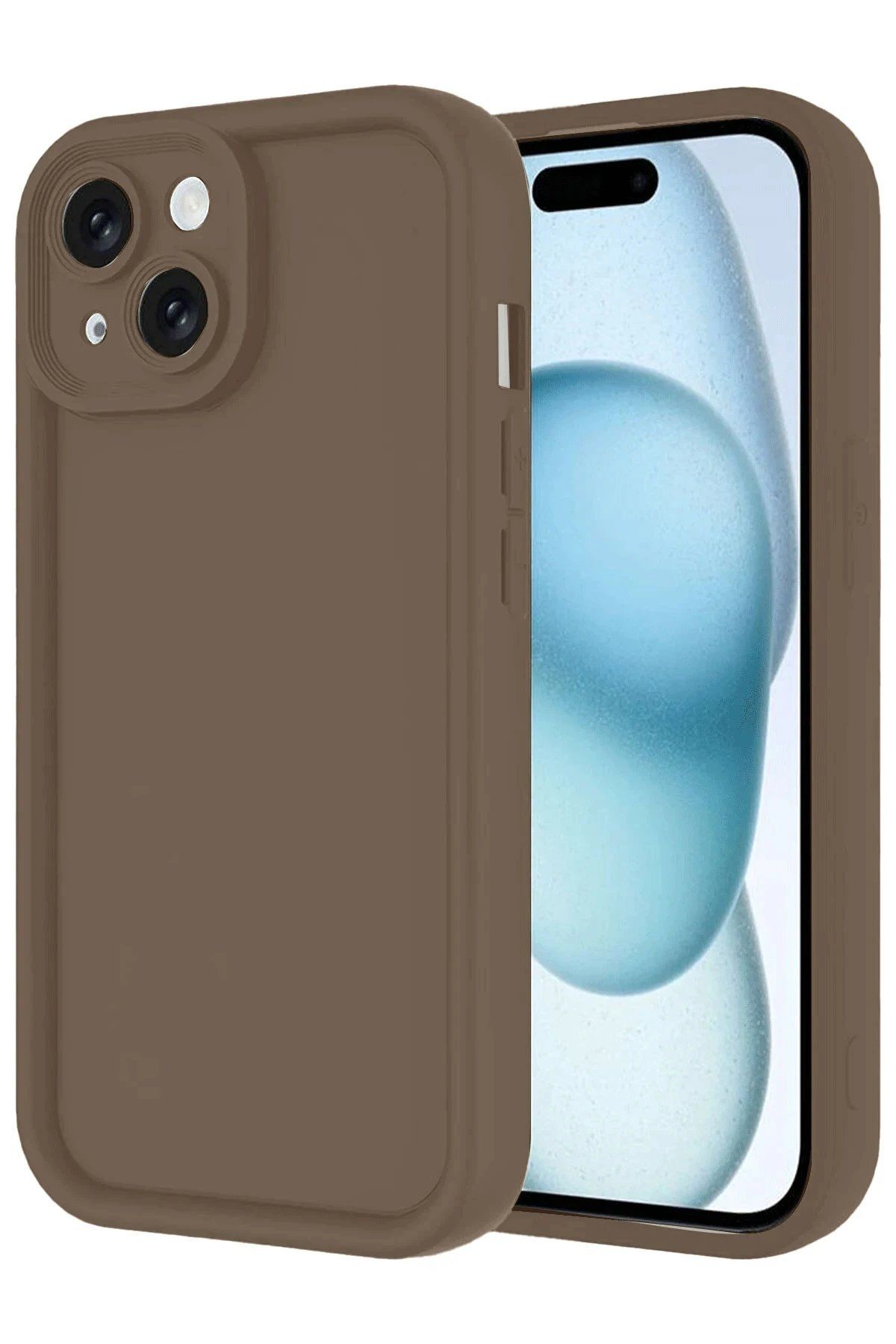 Toptan Bulurum iPhone 14 Kılıf Viera Silikon - Kahverengi