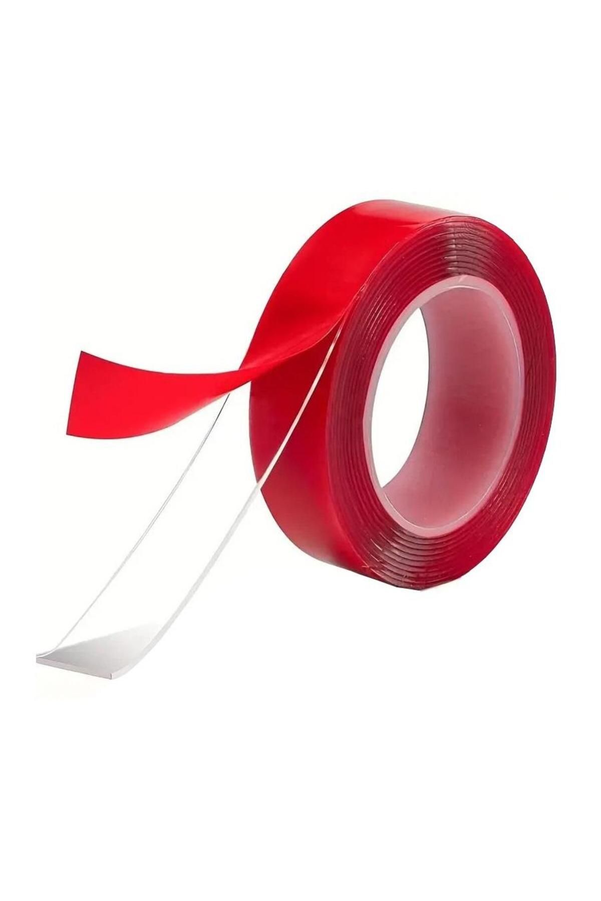 jetfast 2 Metre 18 Mm Çift Taraflı Şeffaf Silikon Bant Bant Güçlü Yapıştırıcı Montaj Bandı