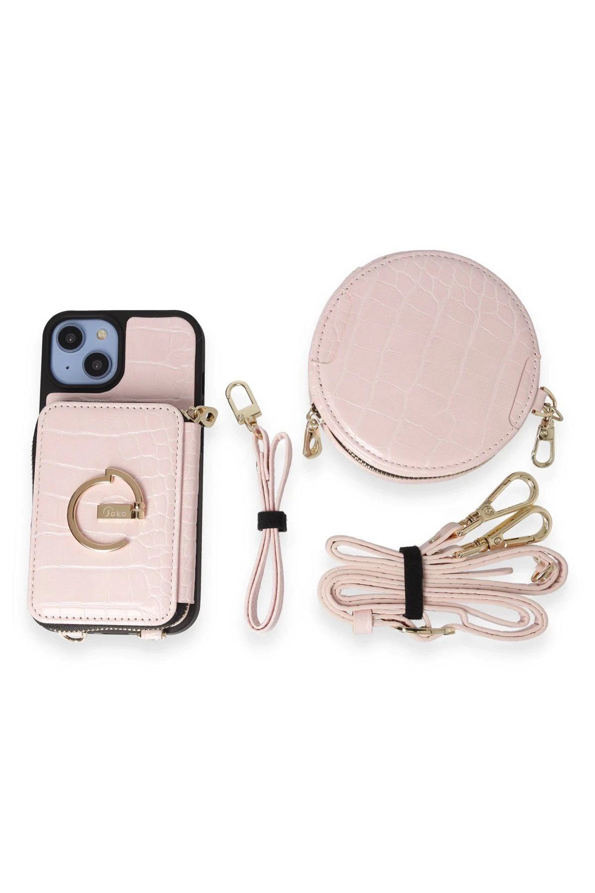 Toptan Bulurum iPhone 14 Kılıf Ermes Kapak - Pembe