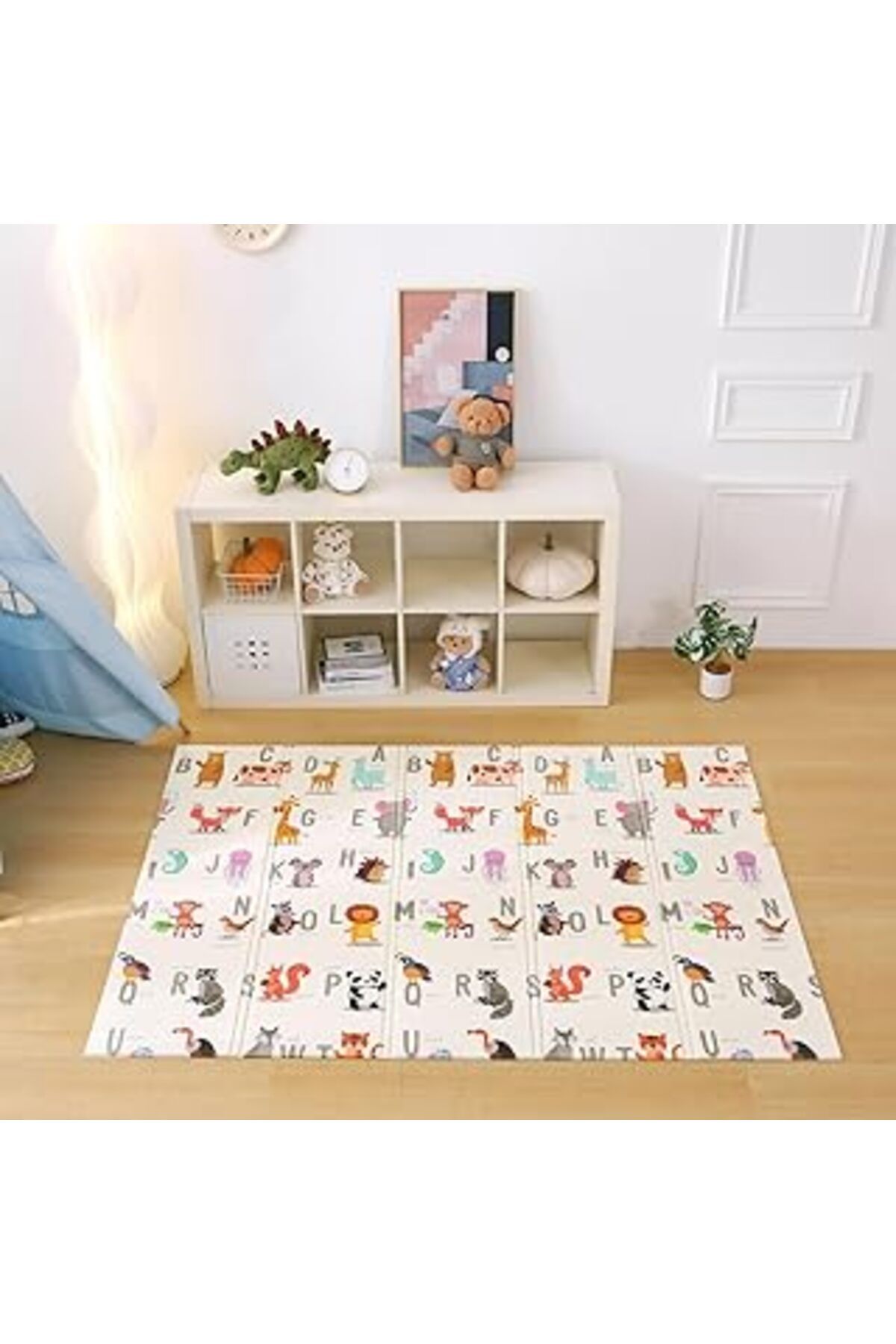 Pazarcan Mooiebaby'S Animal Alphabet Katlanabilir Oyun Matı Oyun Halısı 150 X 180 X 1 Cm