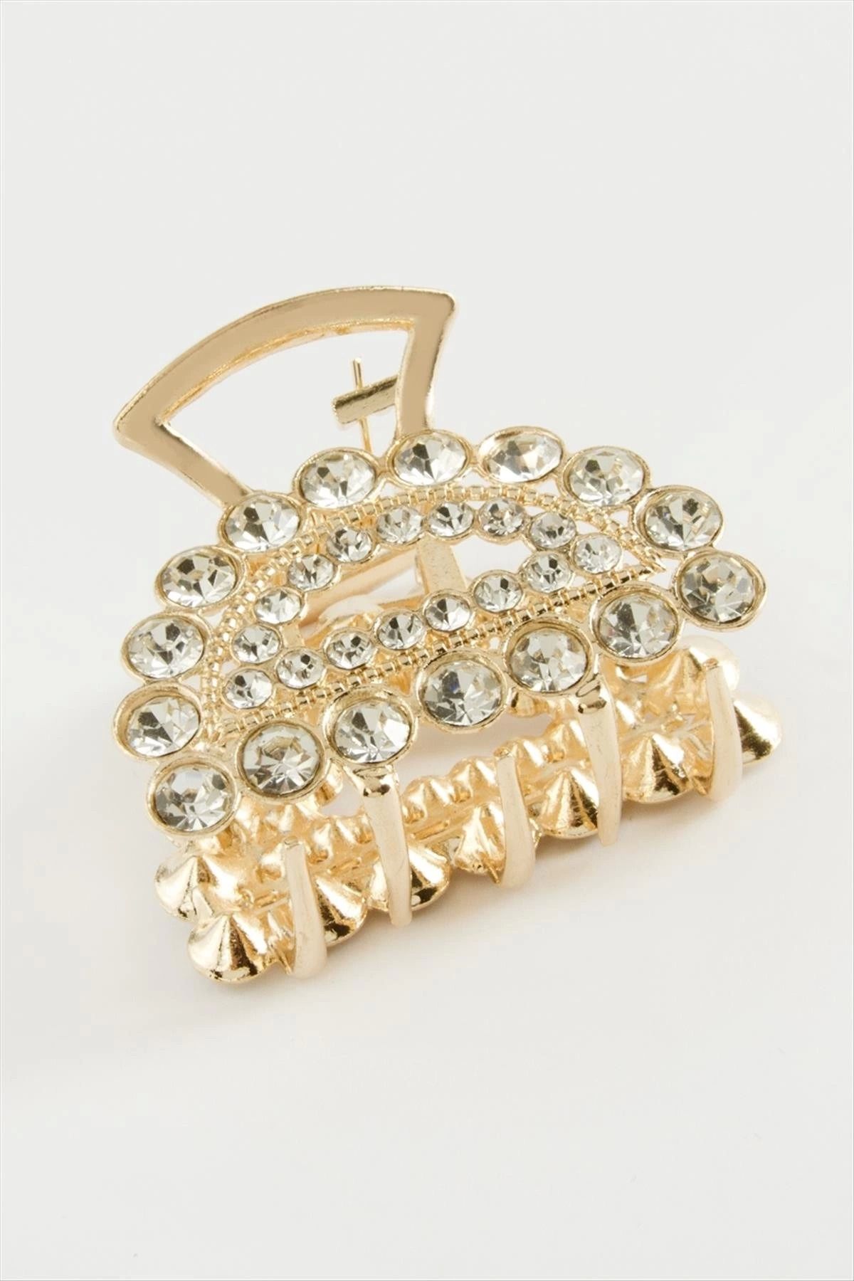 Heez Oval Taşlı Metal Mandal Toka 4,5 cm