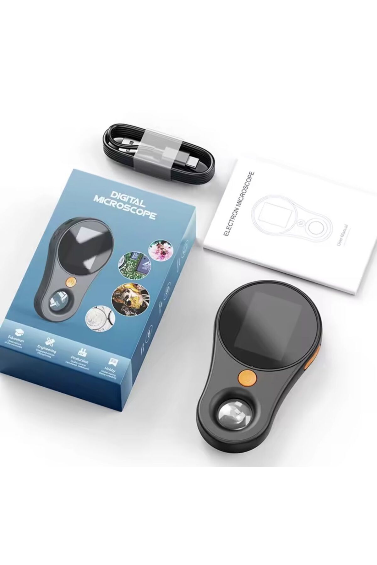 ONS Taşınabilir Dijital Mikroskop – 500X Zoom, 2MP HD Ekran, 8 LED Işık, USB Bağlantı,