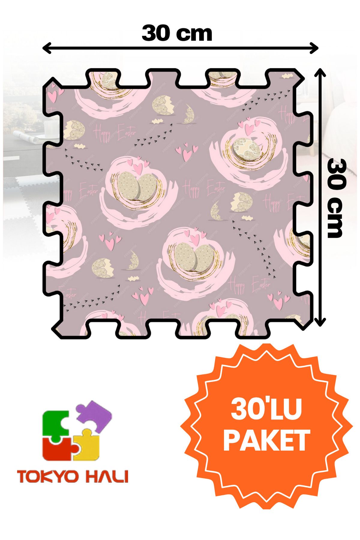 Tokyo Halı Puzzle Halı, Kendi Tasarımını Oluştur, Yapboz Halı, Peluş Halı
