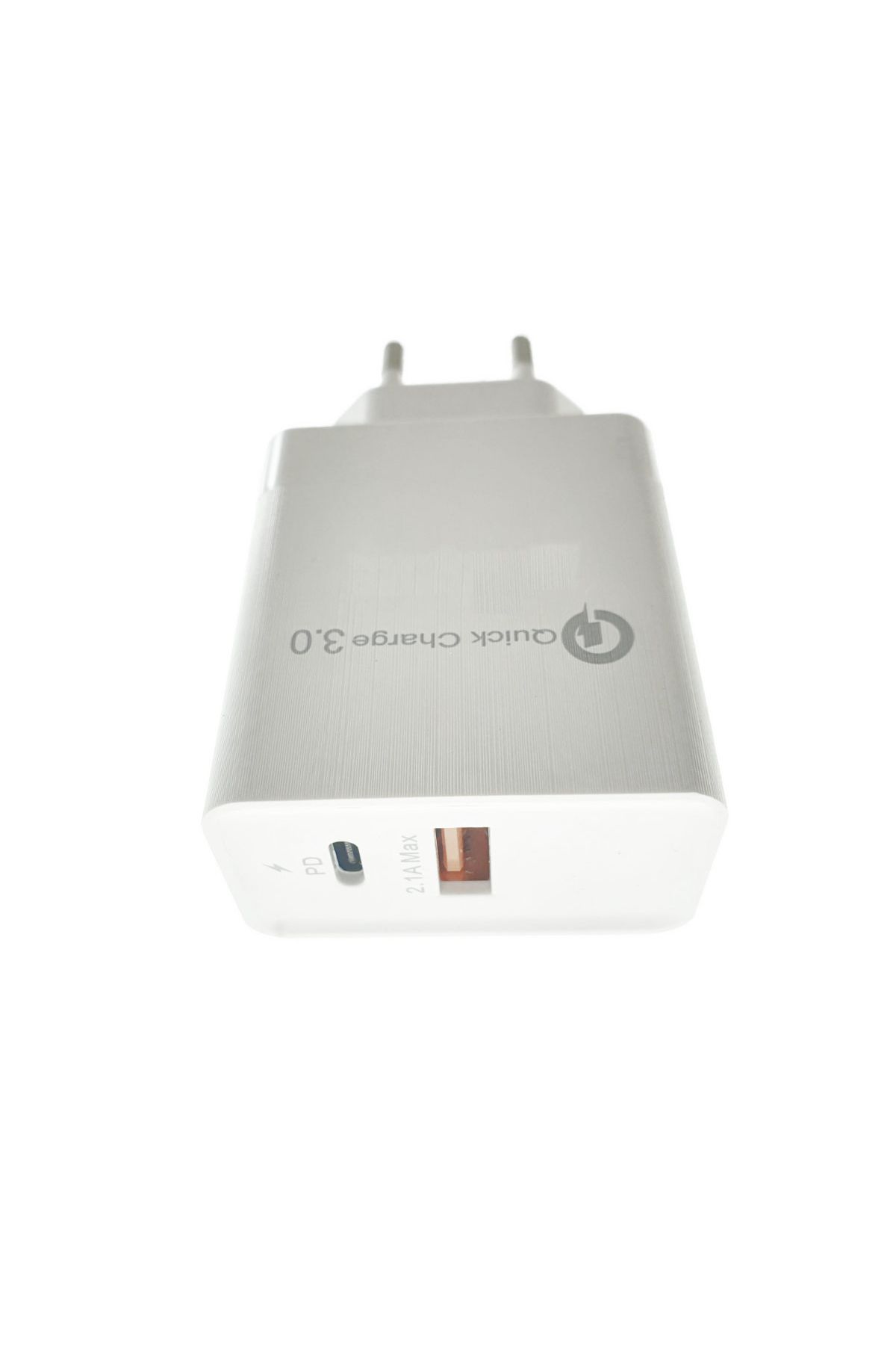 OEM-Încărcător rapid de rețea QC 3.0, port USB tip C PD DC 5V - 3.4A și port USB DC 5V - 2.1A, alb 3