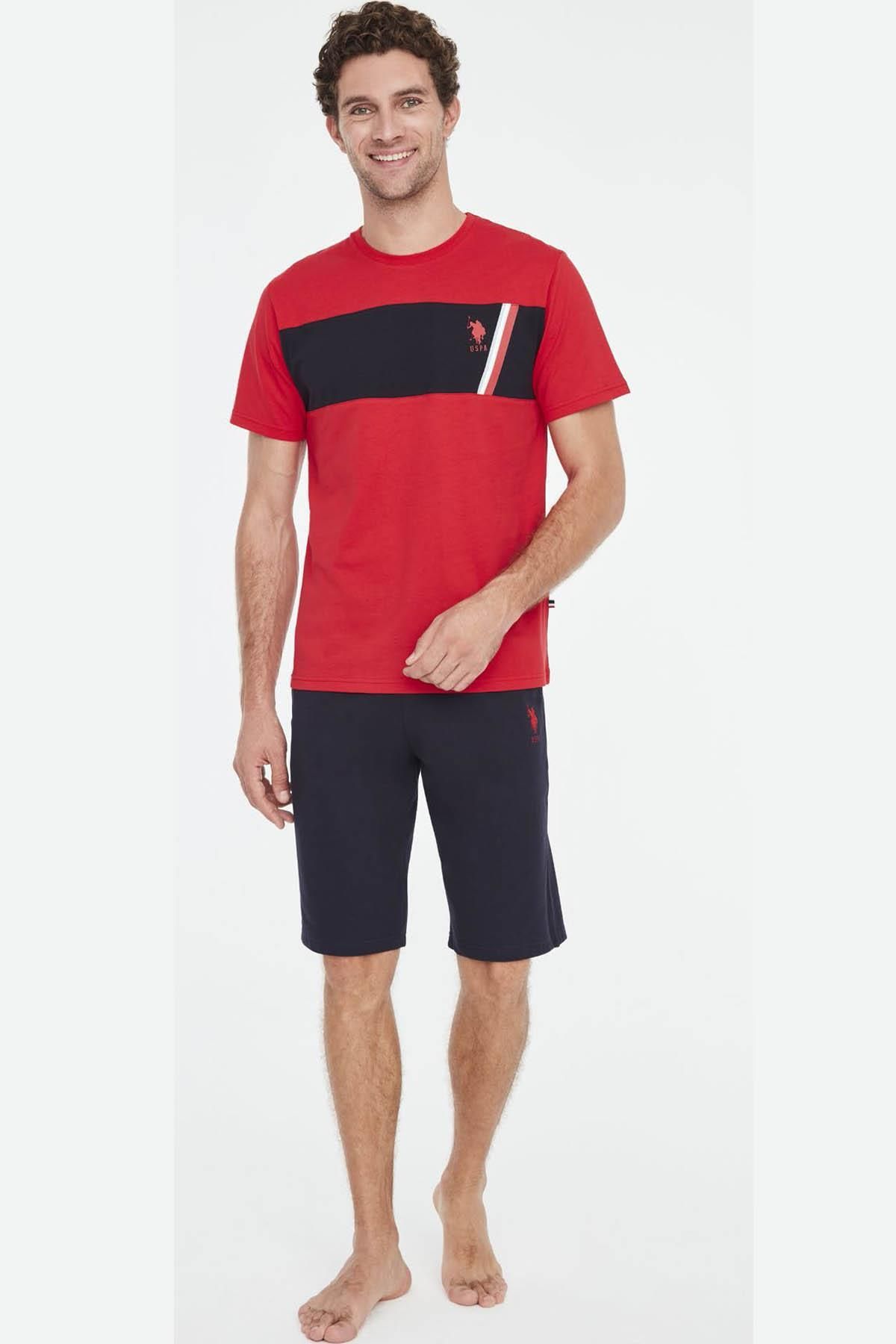 U.S. Polo Assn. %100 Pamuklu Erkek T-shirt Şort Takım