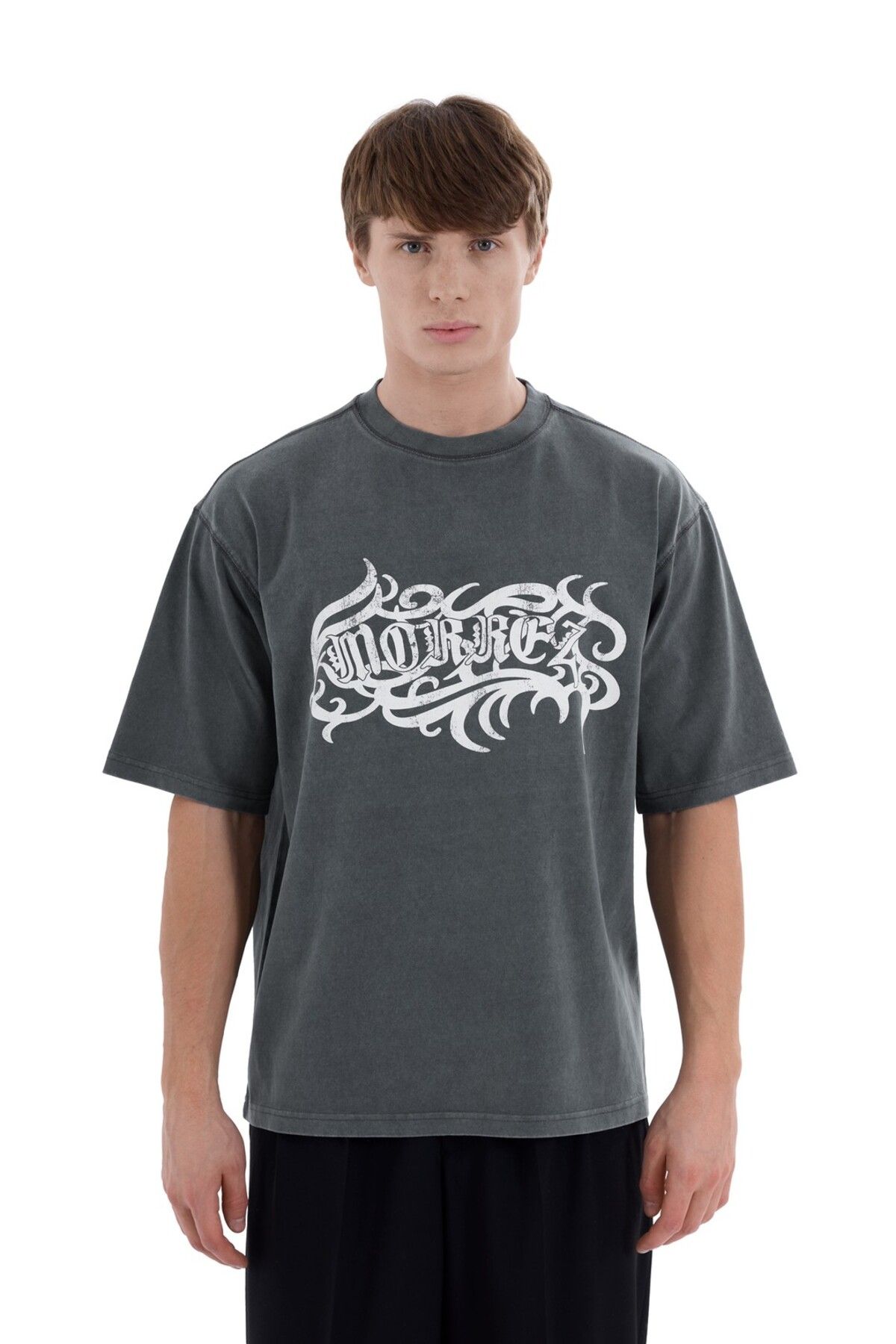 MORREZ Anthracite-Washed T-Shırt