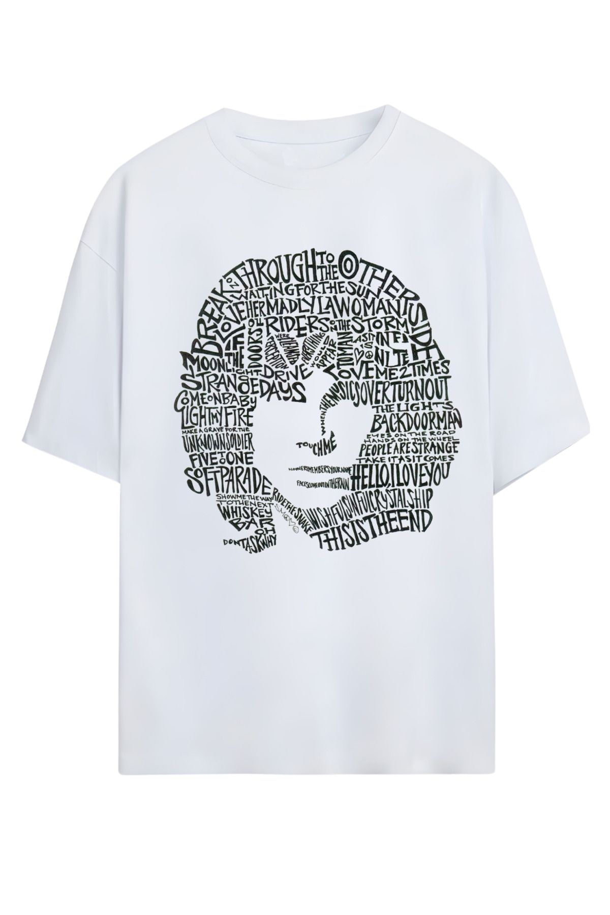 MAGORS GraffTee Unisex %100 Organik Pamuk Relaxed Fit Yuvarlak Yakalı Rock'n Roll Baskılı T-shirt