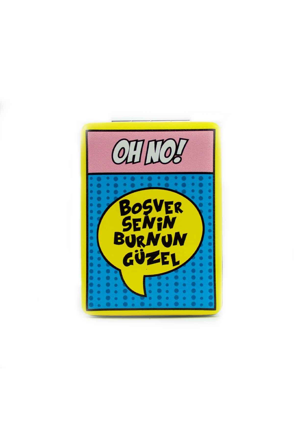 PALTO TASARIM Boşver Senin Burnun Güzel! Cep Çanta Makyaj Aynası - Kompakt Cep Aynası
