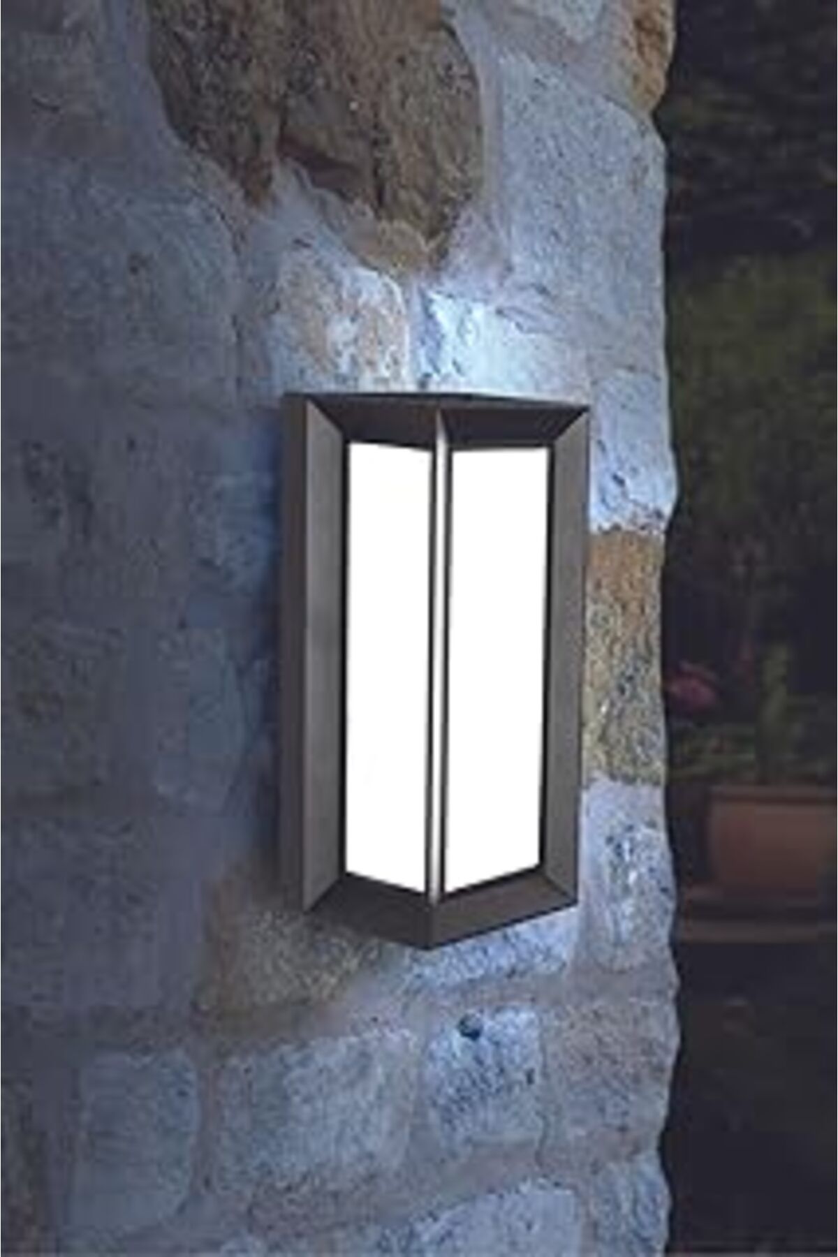 Pazarcan Bahçe Aydınlatması Led Işık 25Cm 12W Beyaz Işık 6500K Zita Ultra Bahçe Duvar Aplik Su Geçirmez