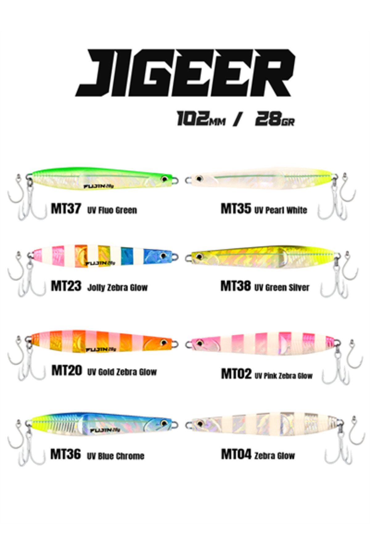 Jigeer 28gr 102mm Spoon Feed