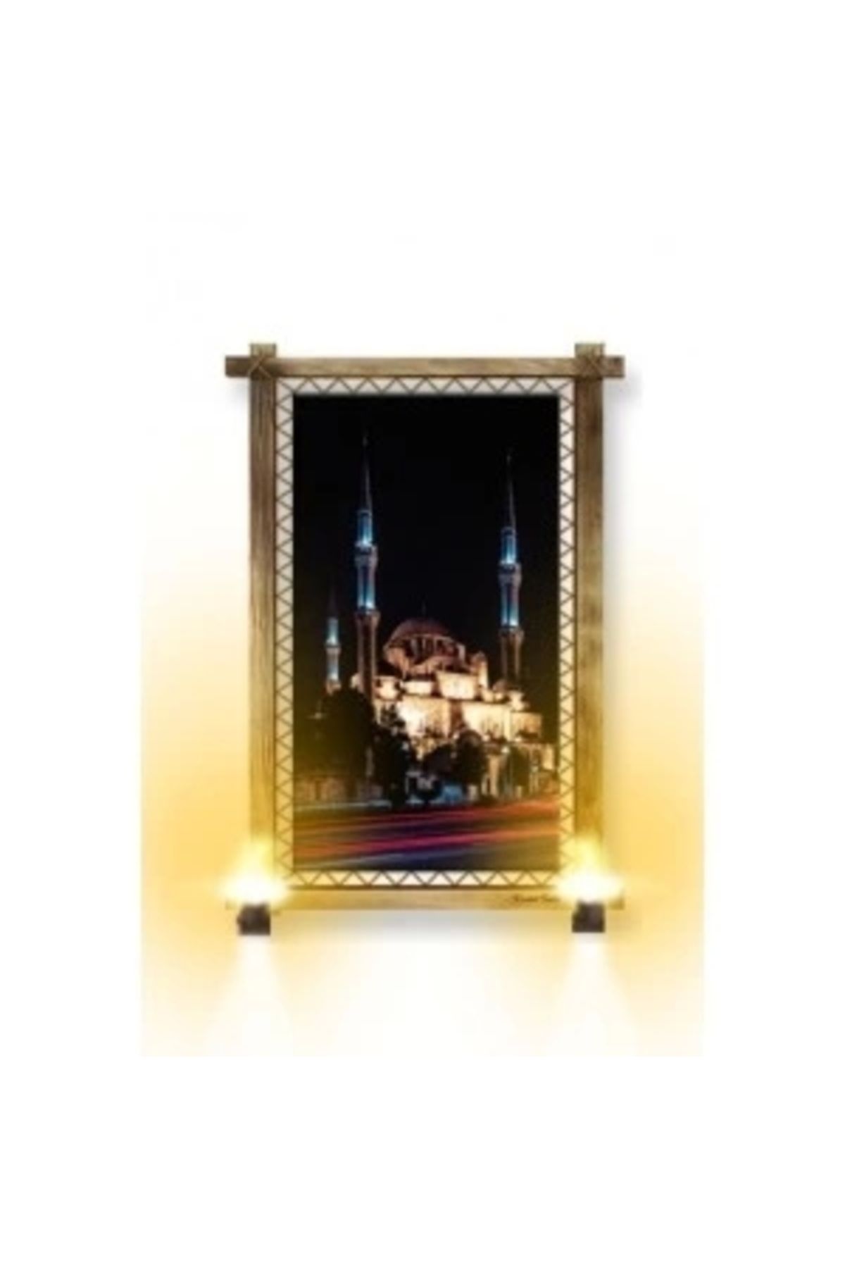 STOREMAX Kanvas Camii Rustik Lambalı Tablo
