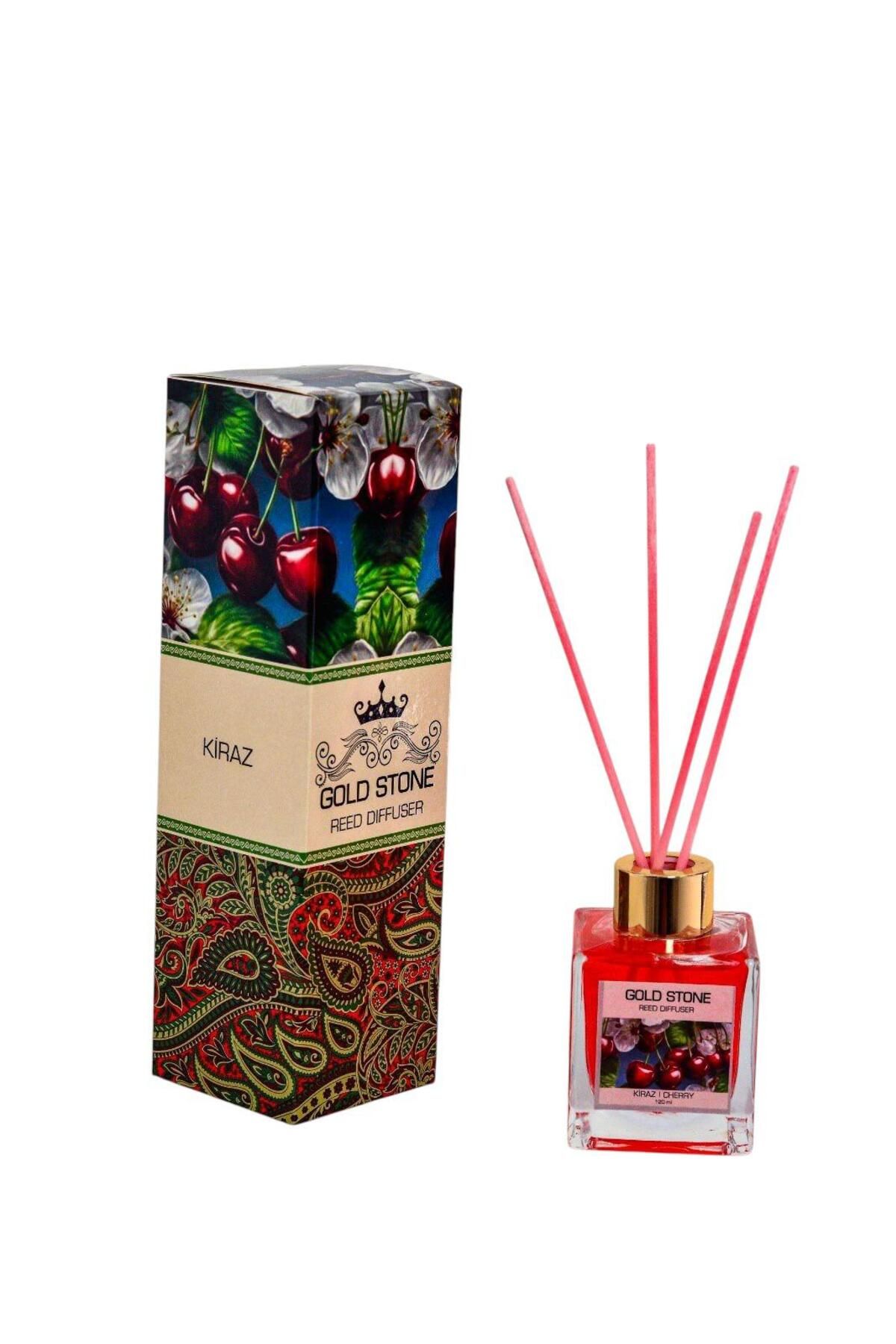 DECORA CASA HOME COLLECTİON Kiraz Bambu Çubuklu Oda Kukusu Uçucu Yağ Read Diffuser Banyo Yatak Odası Mutfak Ferah Koku 120ML